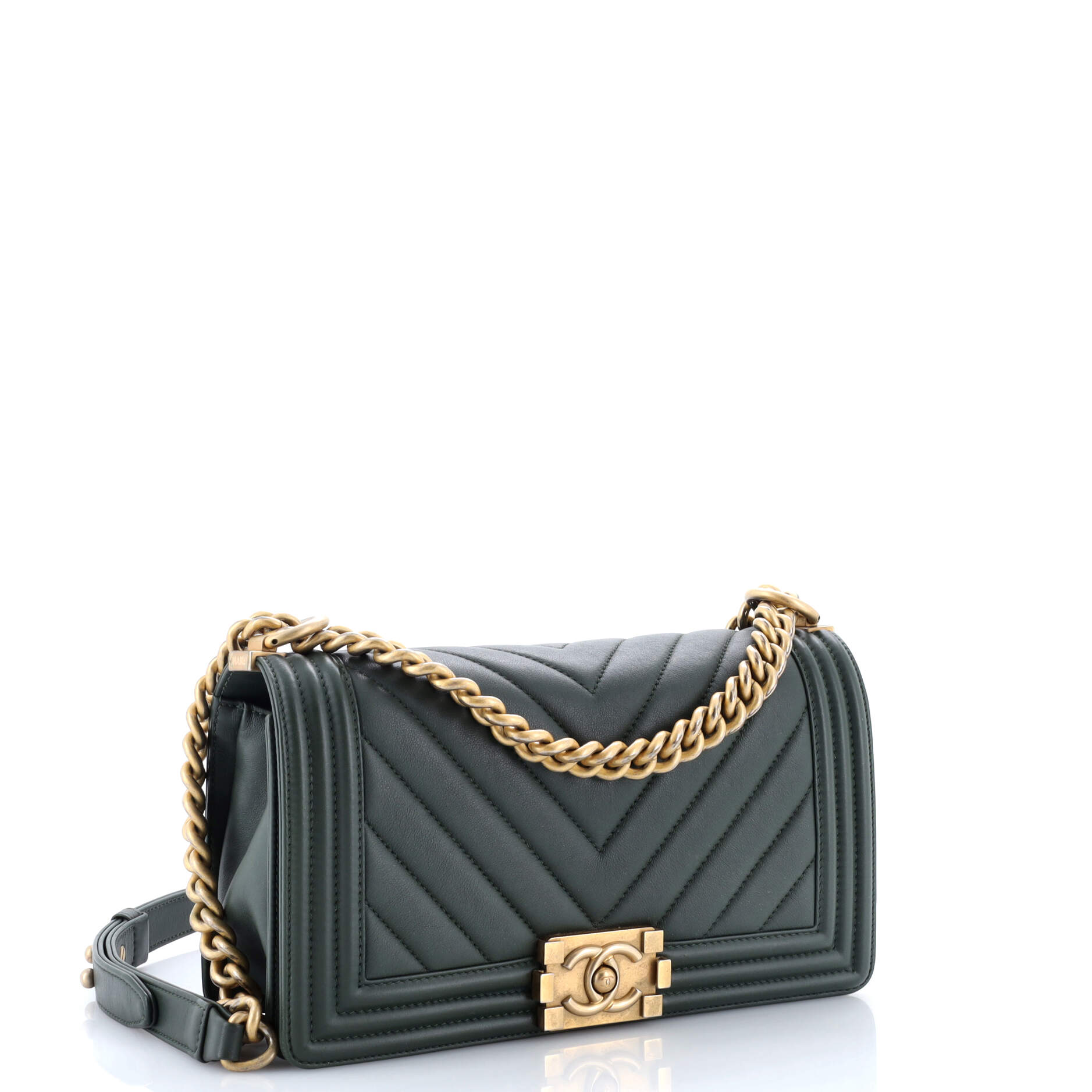 Boy Flap Bag Chevron Calfskin Old Medium