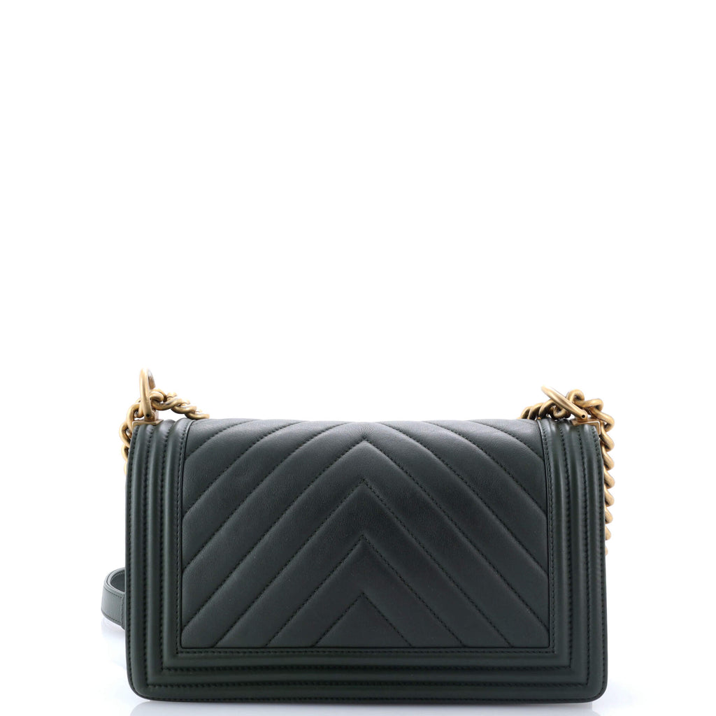 Boy Flap Bag Chevron Calfskin Old Medium