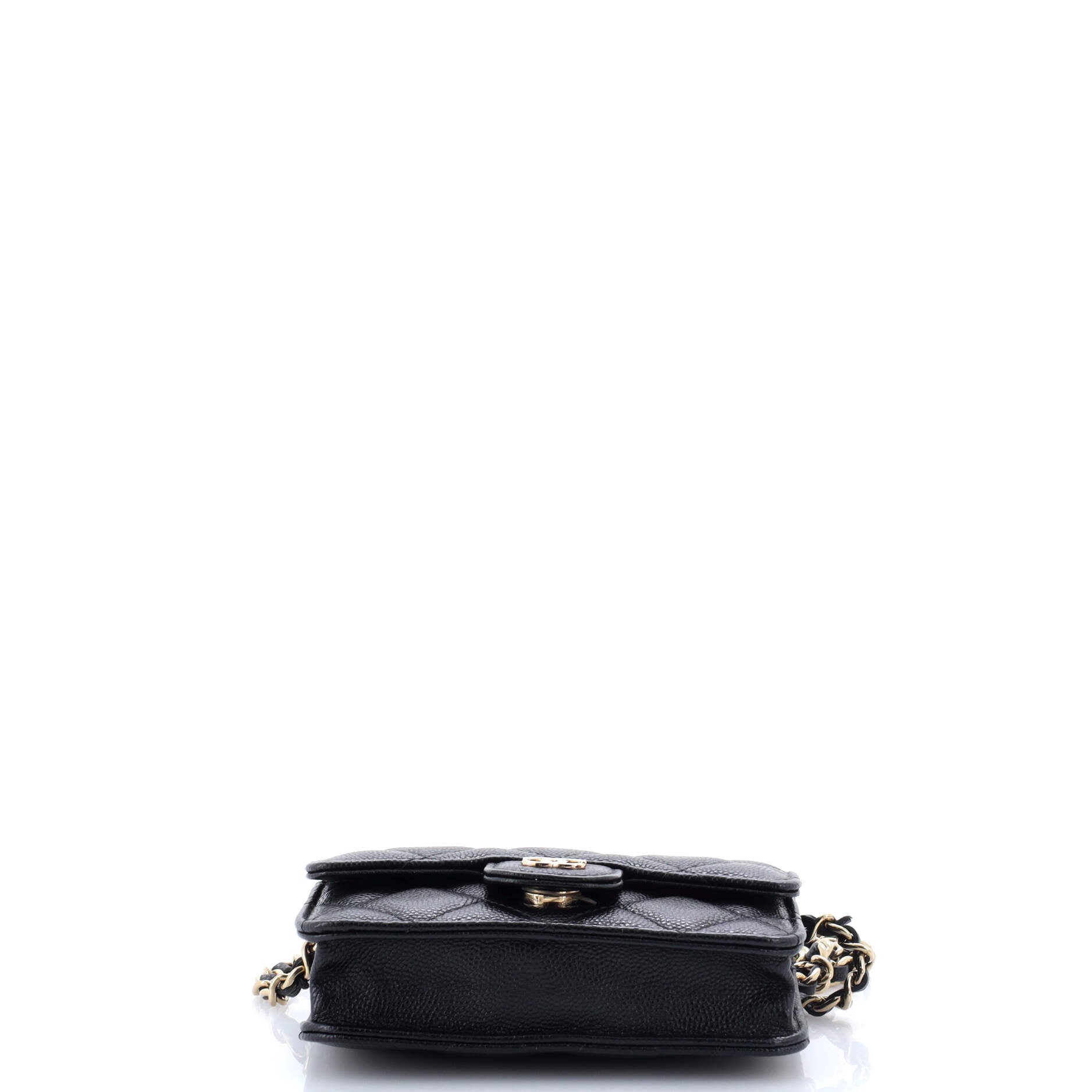 Classic Flap Clutch with Chain Quilted Caviar Small