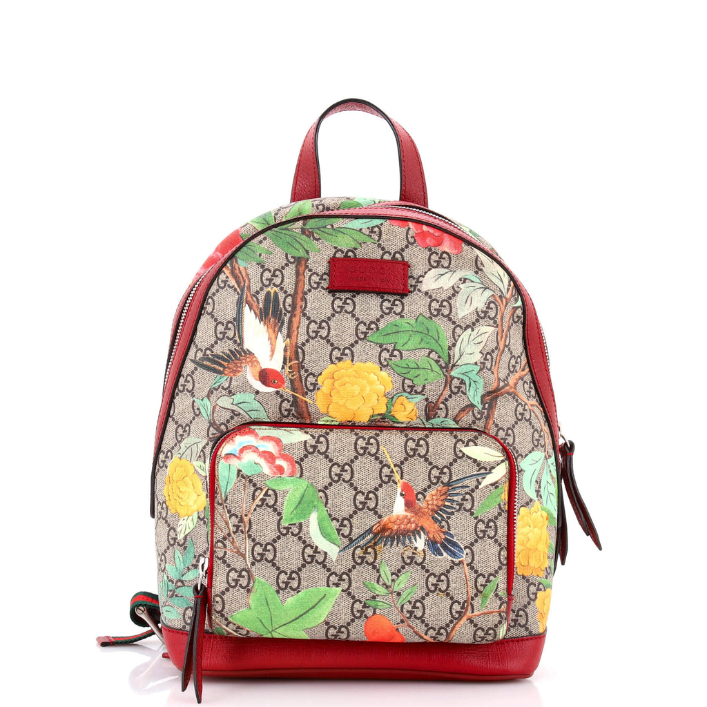 Zip Pocket Backpack Tian Print GG Coated Canvas Small