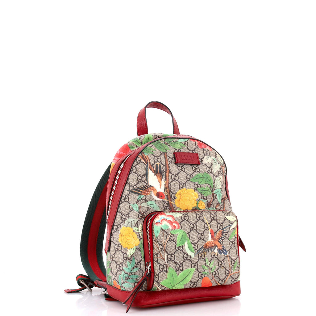 Zip Pocket Backpack Tian Print GG Coated Canvas Small