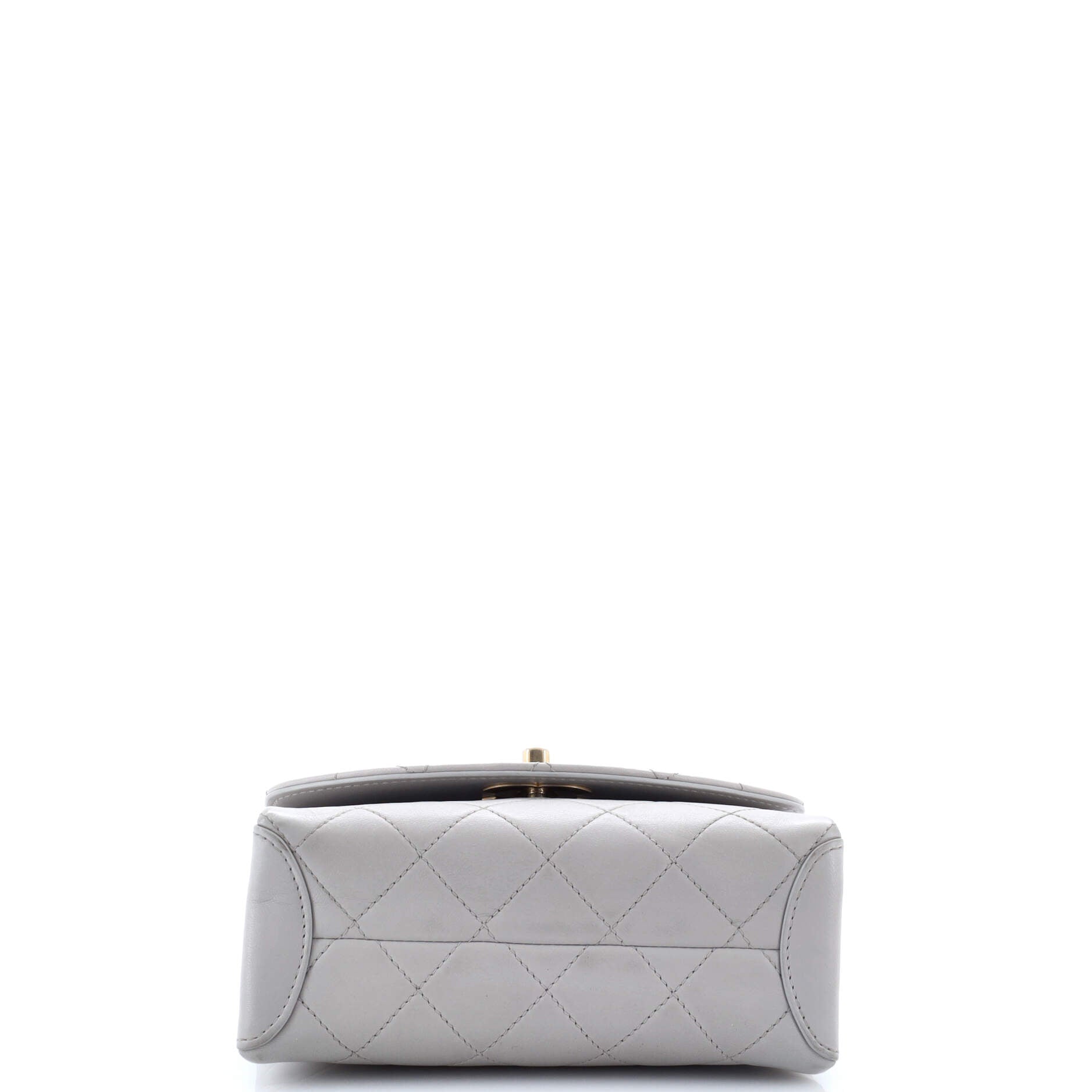 Trendy Spirit Top Handle Bag Quilted Lambskin Small