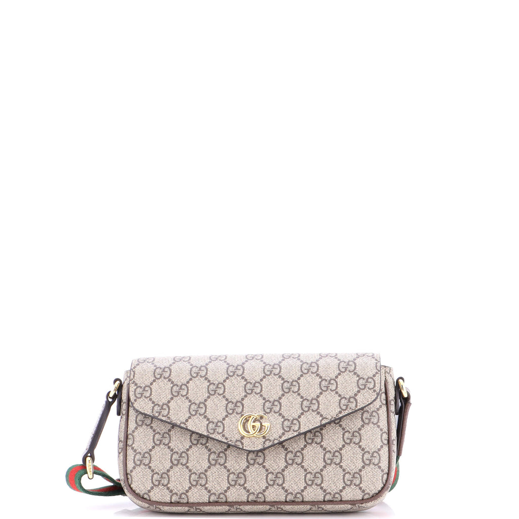 Ophidia Envelope Flap Shoulder Bag GG Coated Canvas Mini
