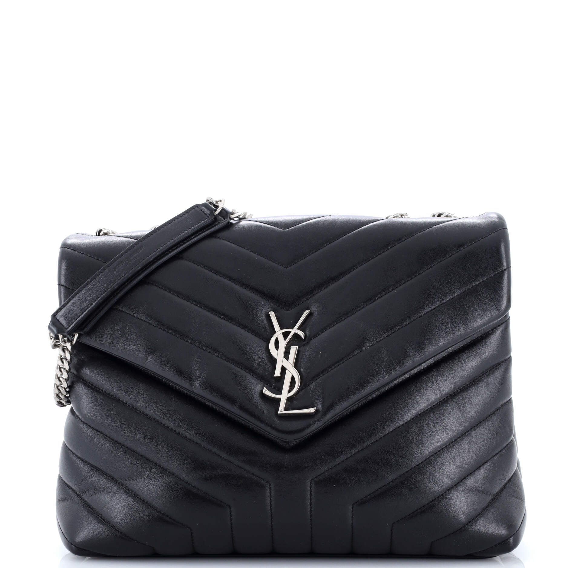 Loulou Shoulder Bag Matelasse Chevron Leather Medium