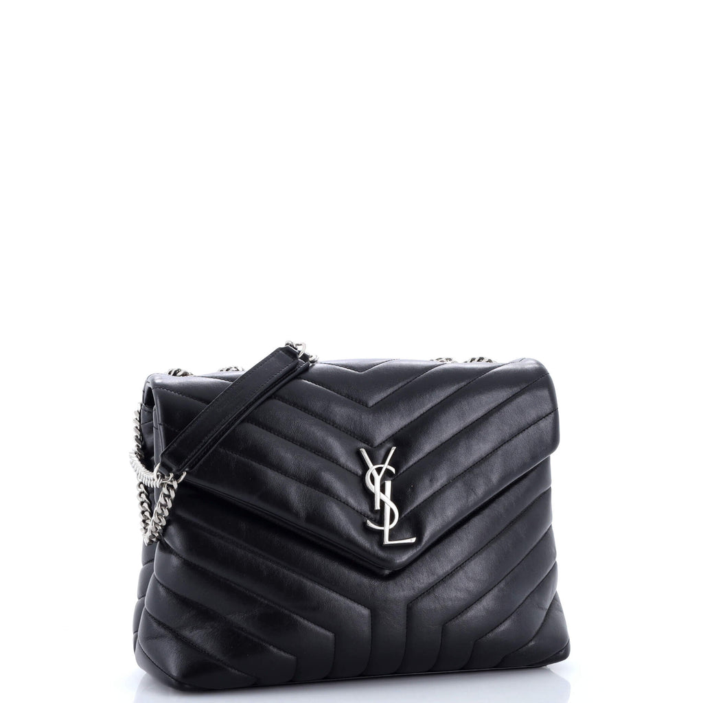 Loulou Shoulder Bag Matelasse Chevron Leather Medium