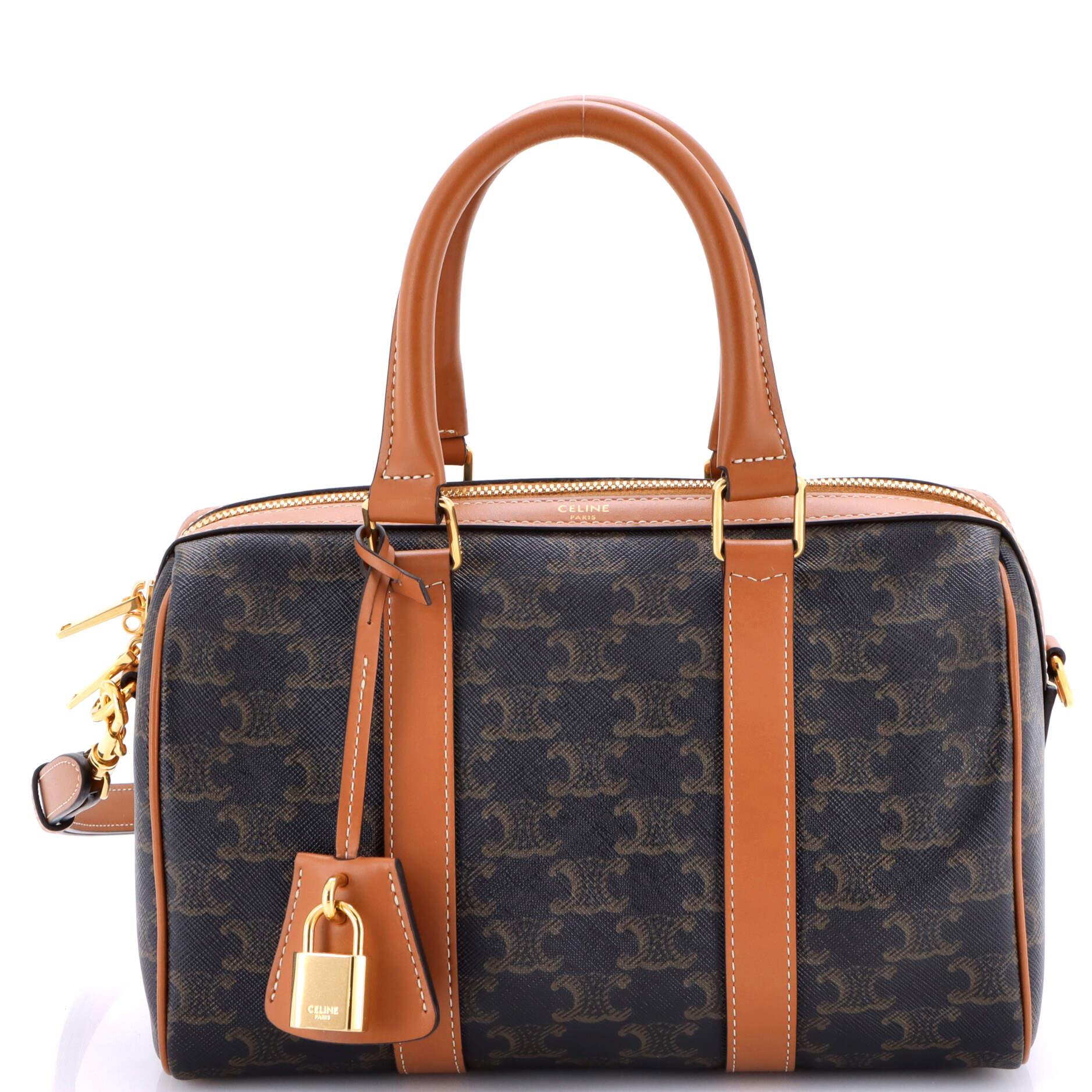 Boston Bag Triomphe Coated Canvas Medium