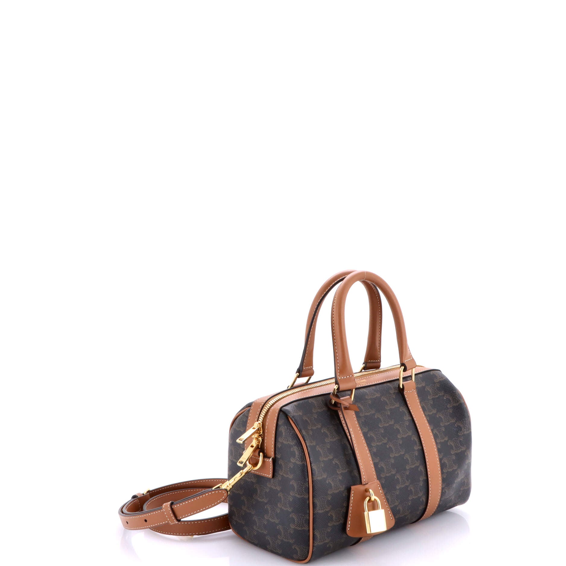 Boston Bag Triomphe Coated Canvas Medium