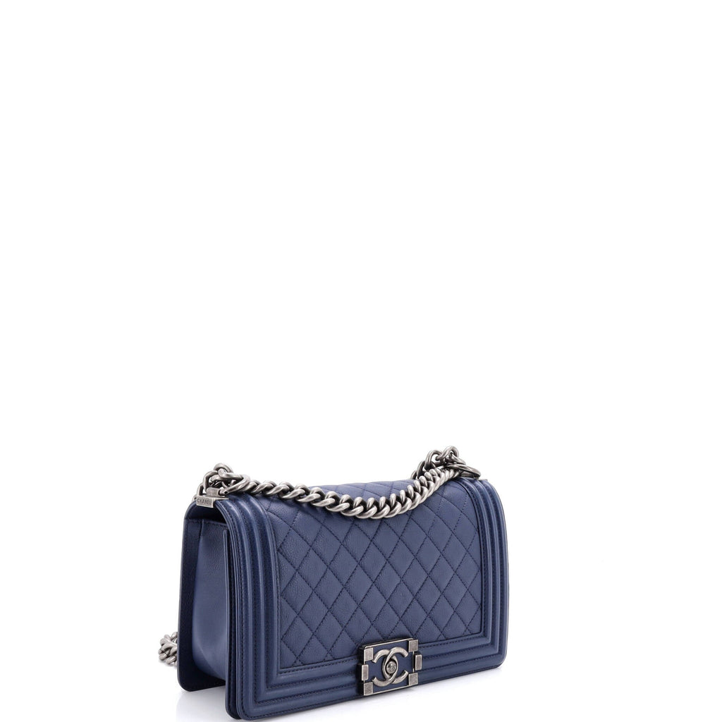 Boy Flap Bag Quilted Calfskin Old Medium