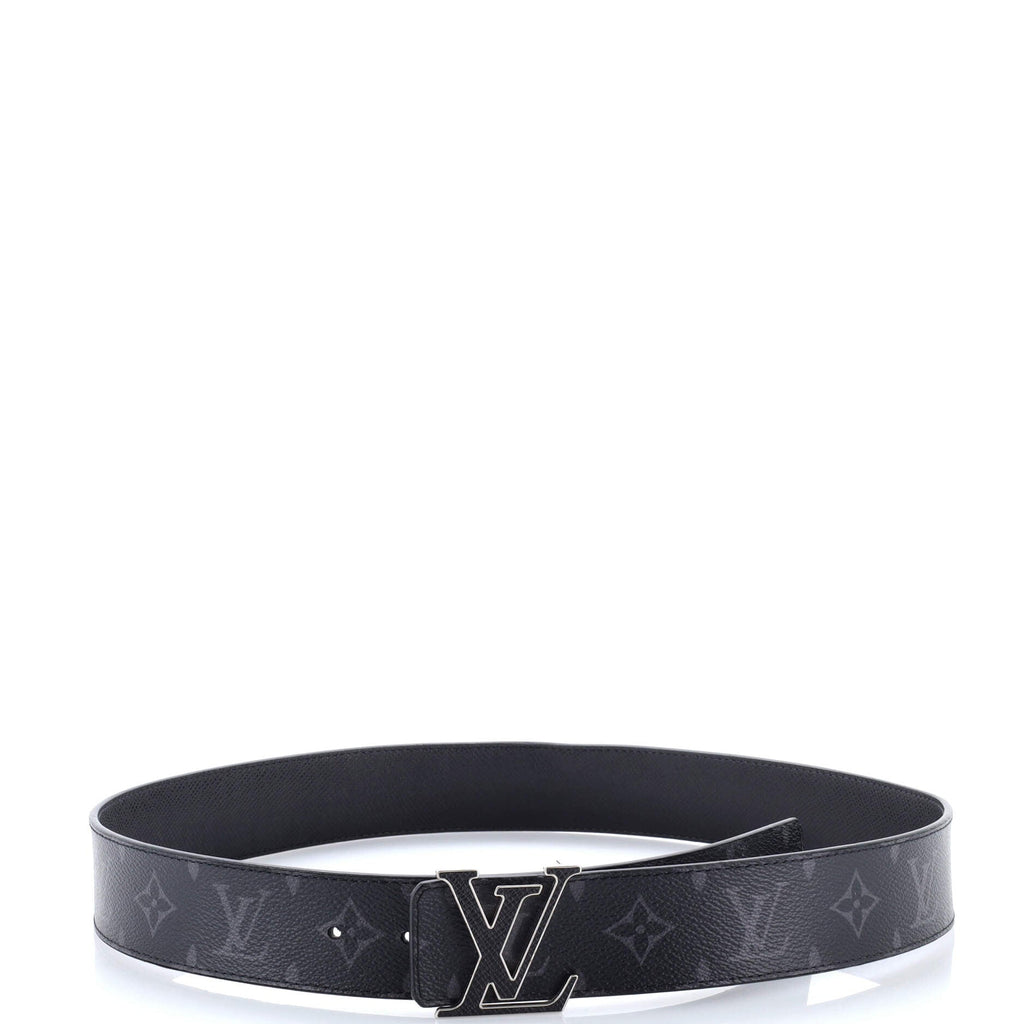 LV Initiales Reversible Belt Monogram Eclipse Canvas and Leather Wide