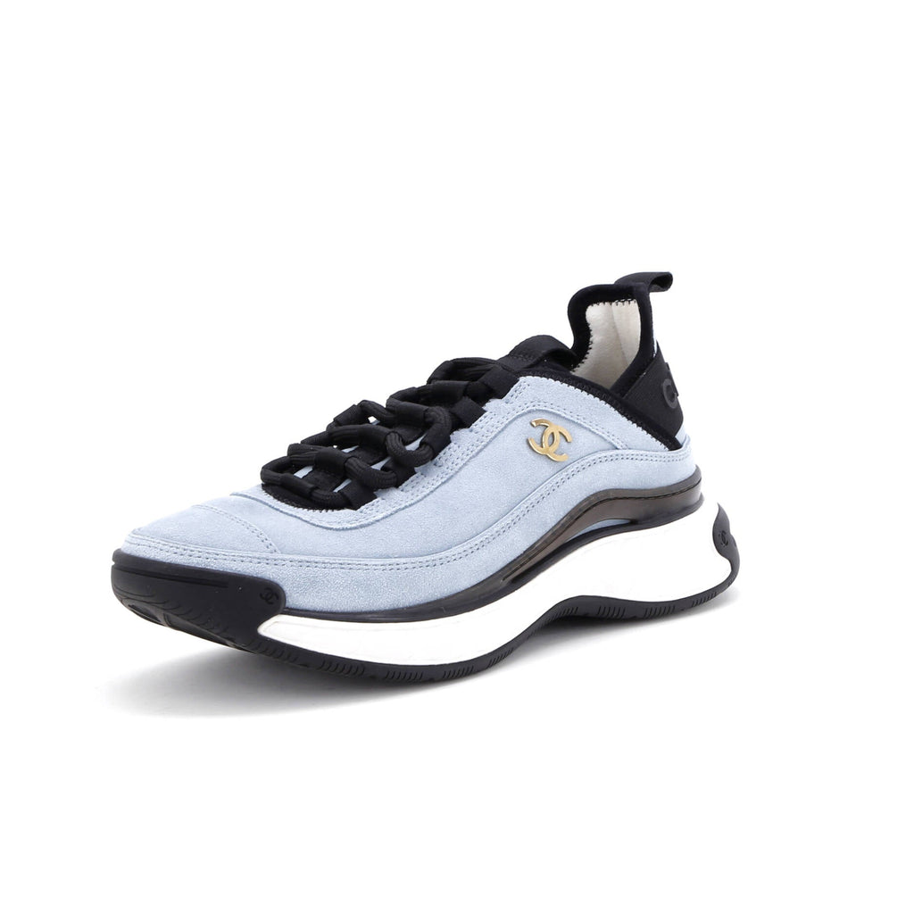 Women's CC Cap Toe Logo Sneakers Suede and Mixed Fibers