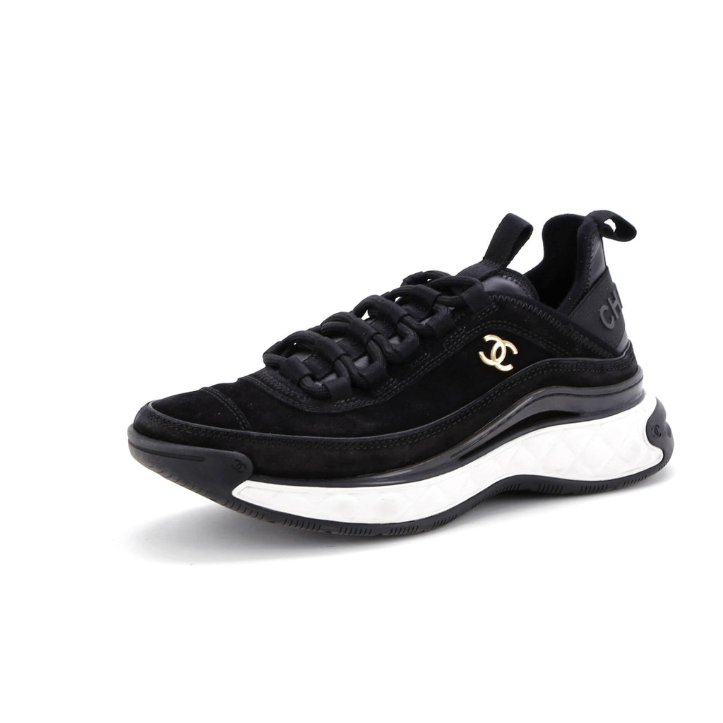 Women's CC Cap Toe Logo Sneakers Suede and Mixed Fibers