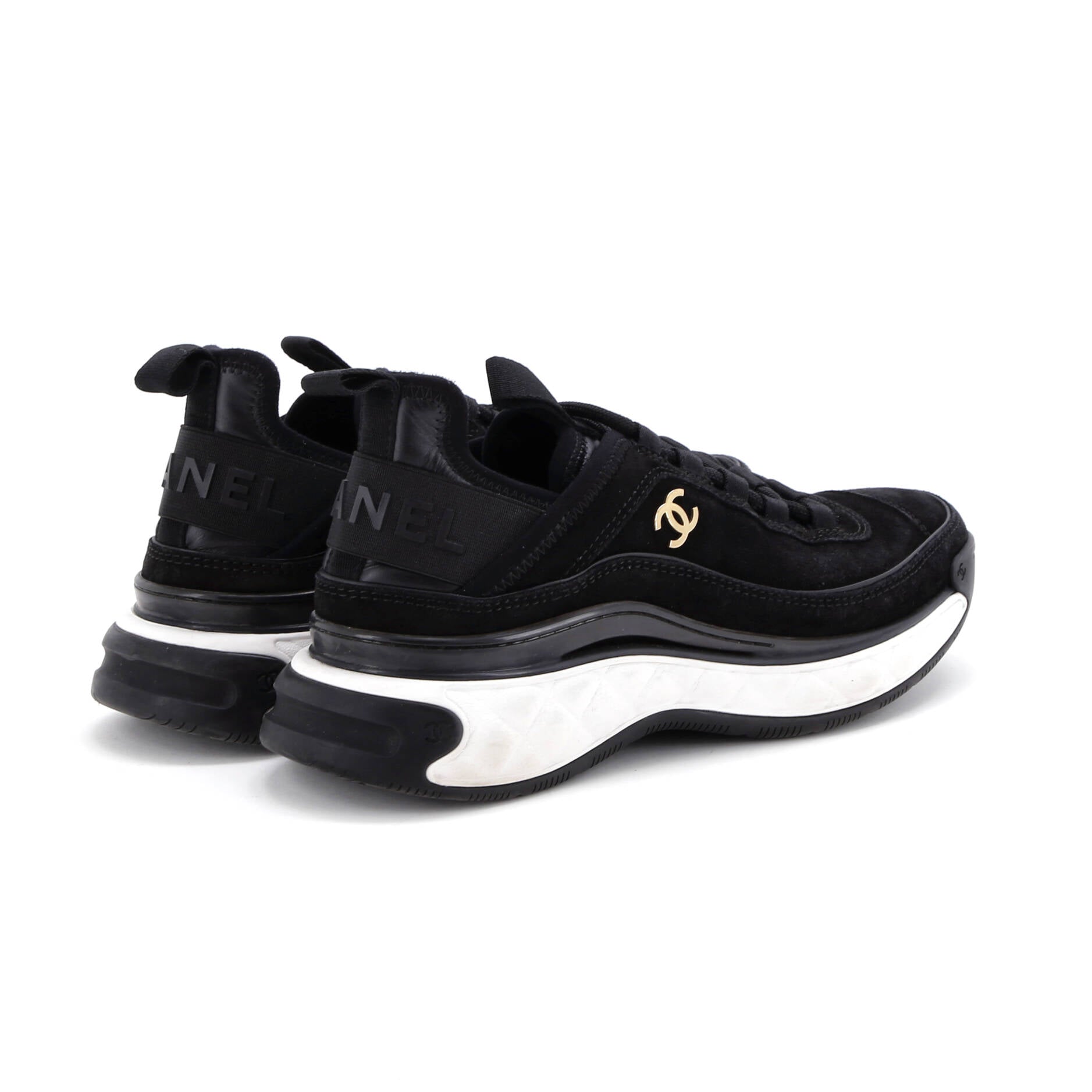 Women's CC Cap Toe Logo Sneakers Suede and Mixed Fibers