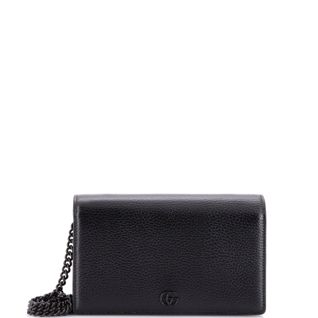 Petite GG Marmont Chain Wallet Leather Mini