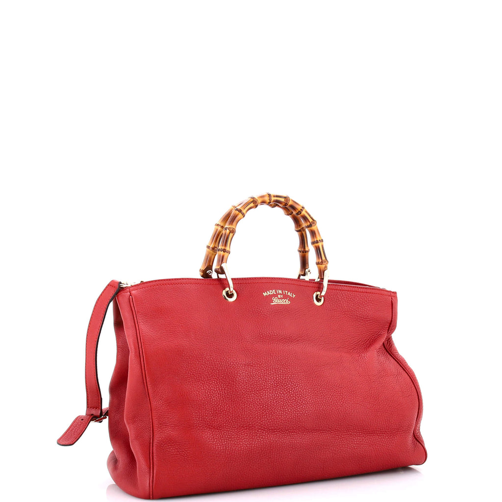 Bamboo Shopper Tote Leather Large