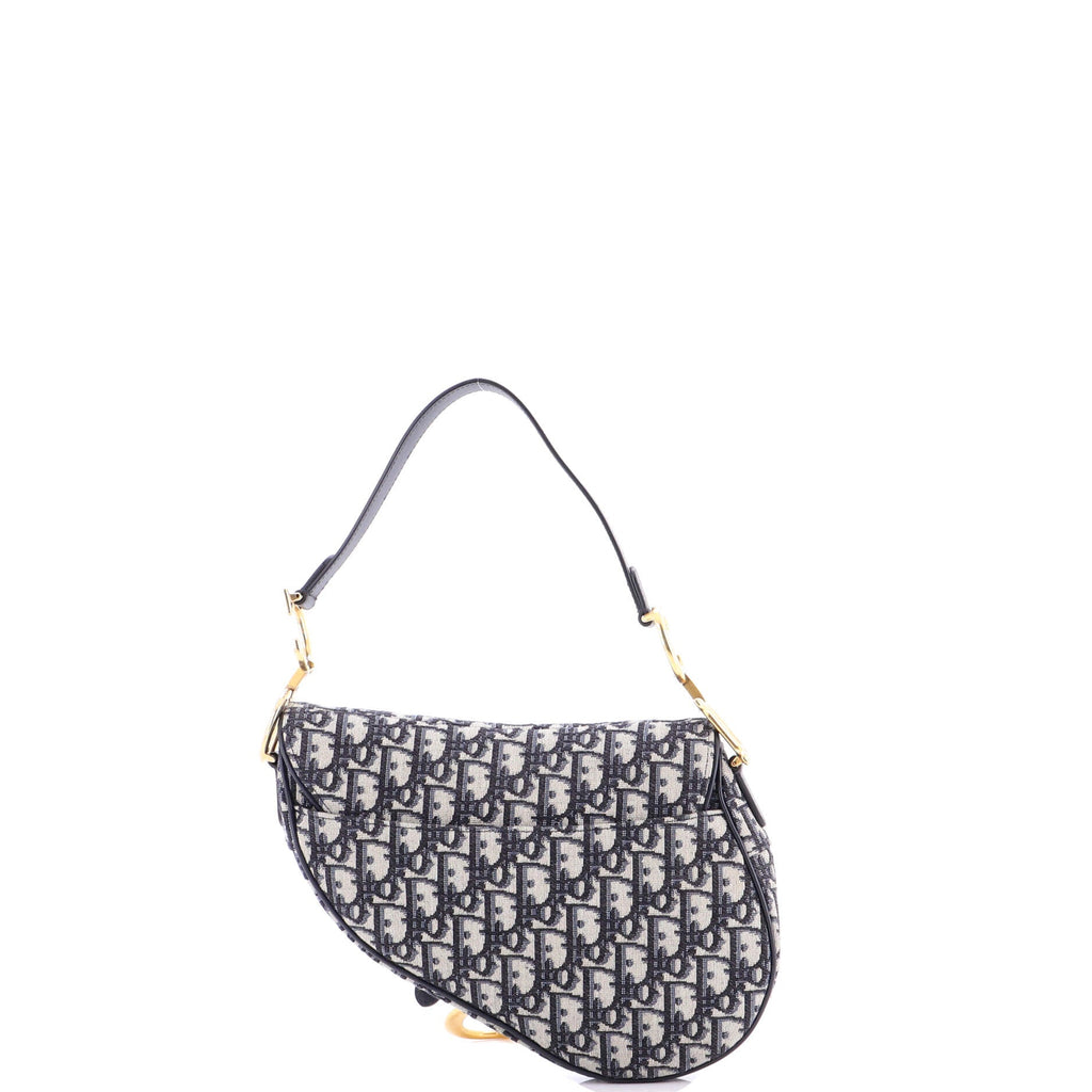 Saddle Handbag with Strap Oblique Canvas Medium