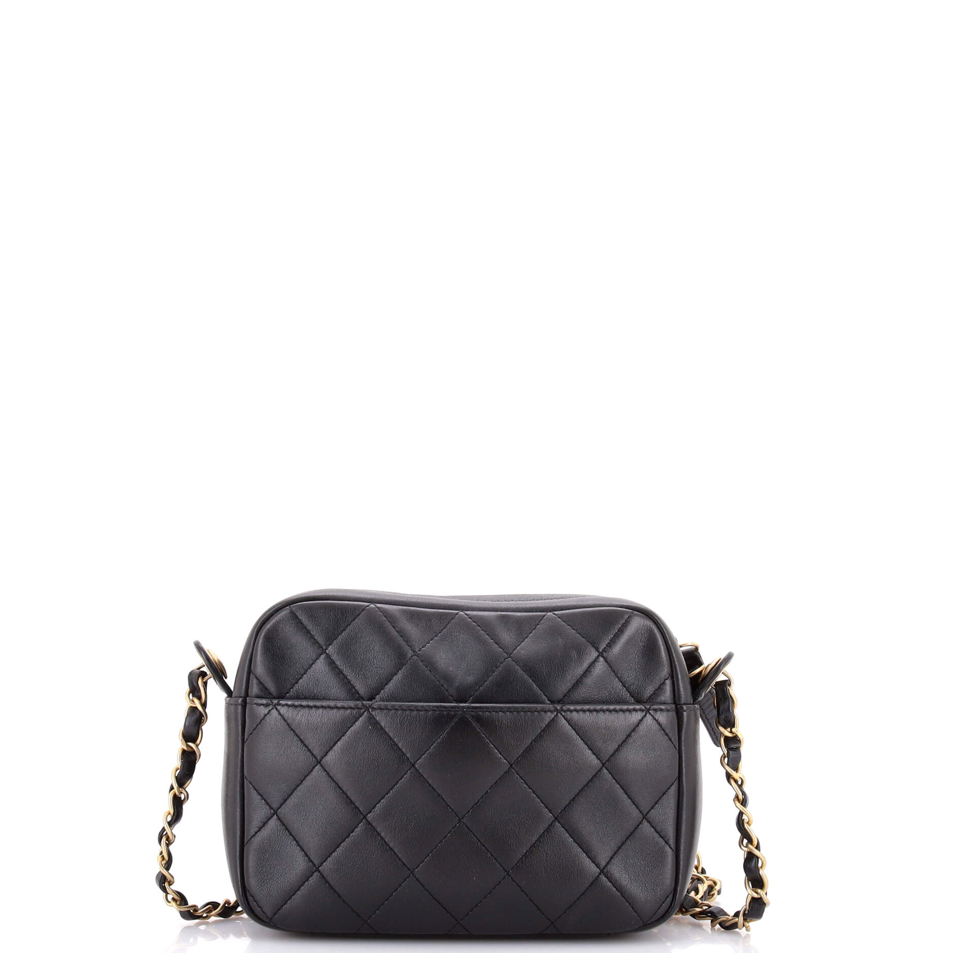 Logo Enchained Camera Case Quilted Calfskin