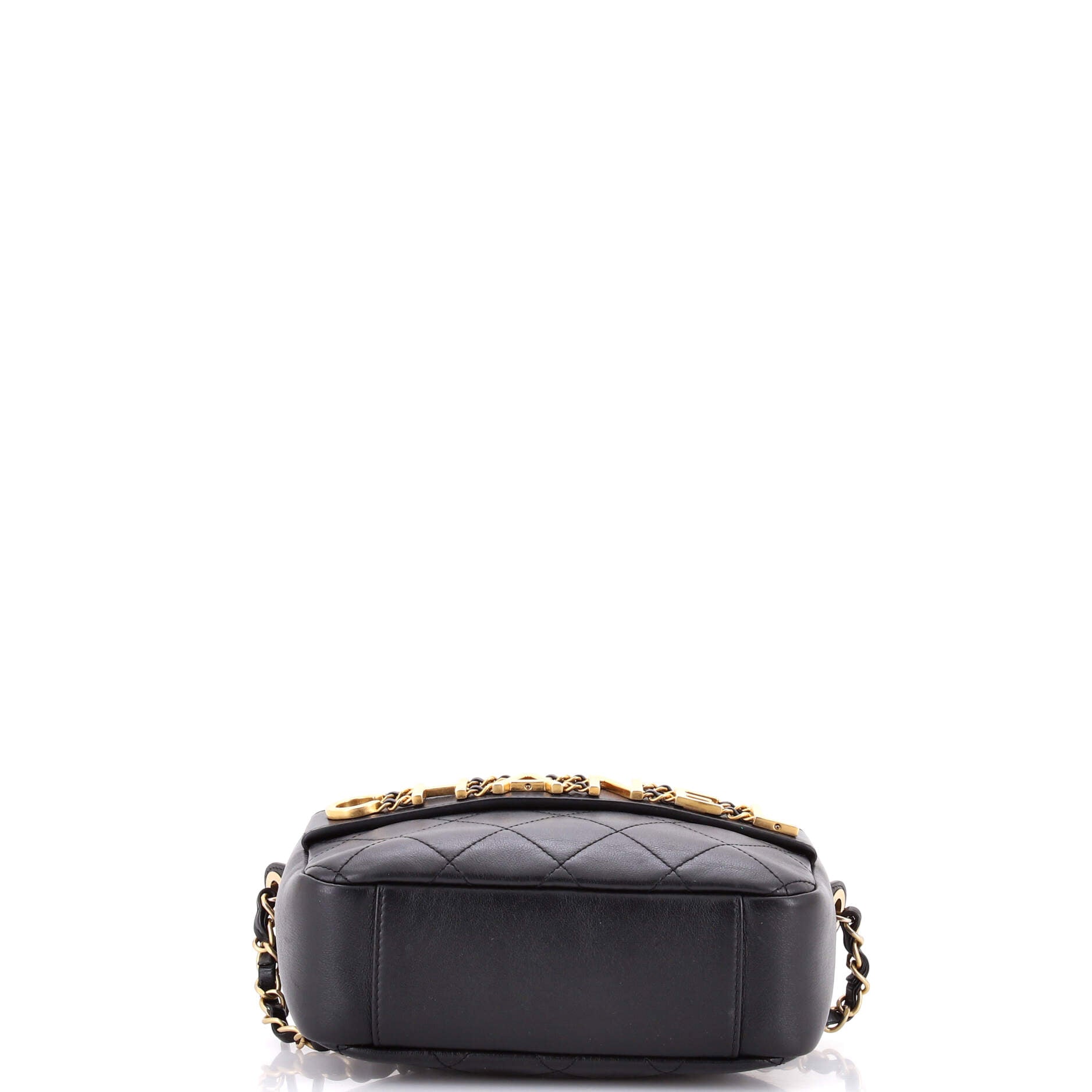 Logo Enchained Camera Case Quilted Calfskin