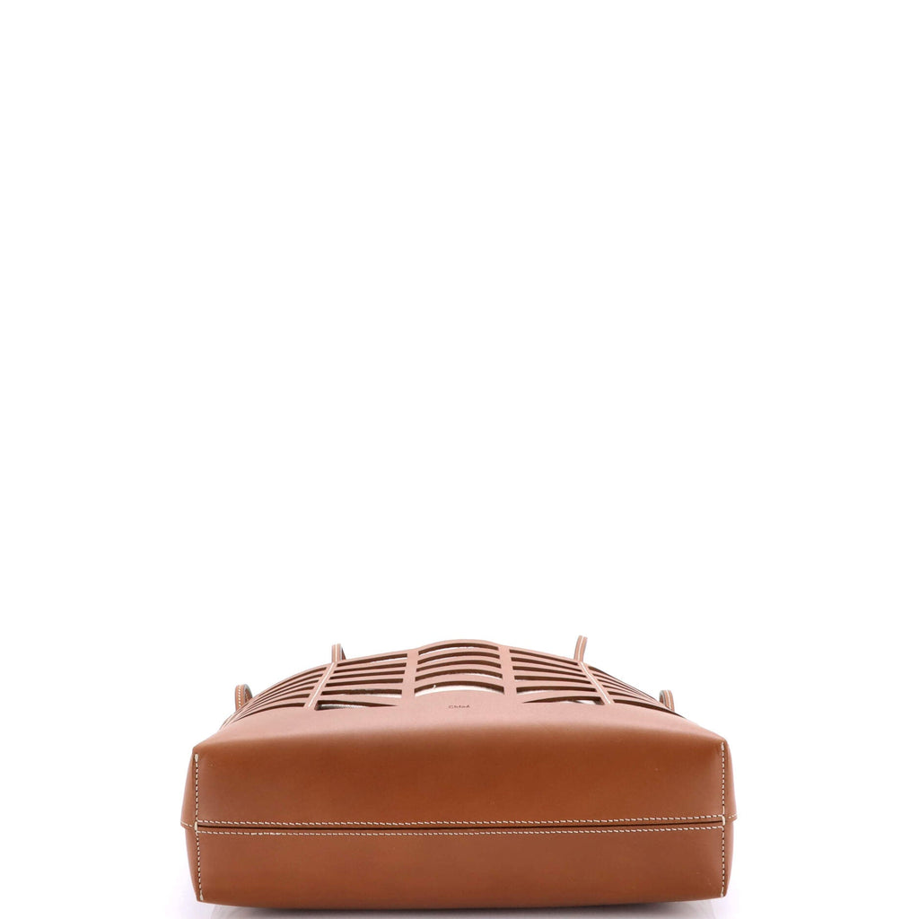 Kayan Tote Laser Cut Leather and Canvas Small