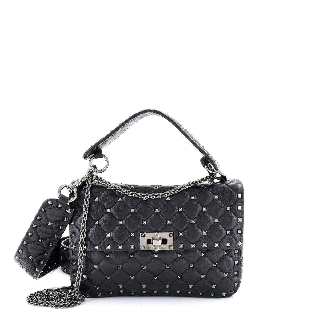 Rockstud Spike Flap Bag Quilted Leather Medium