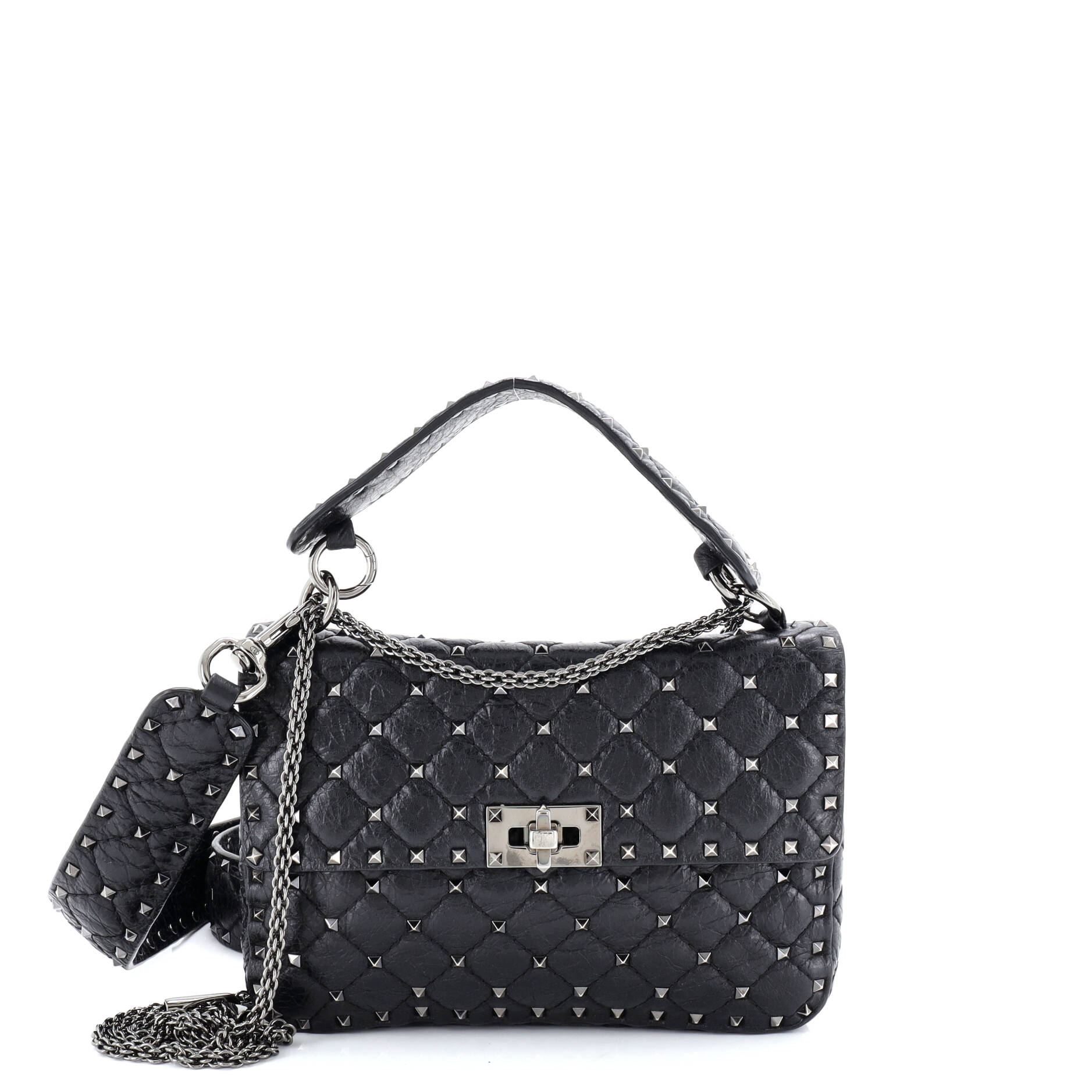 Rockstud Spike Flap Bag Quilted Leather Medium