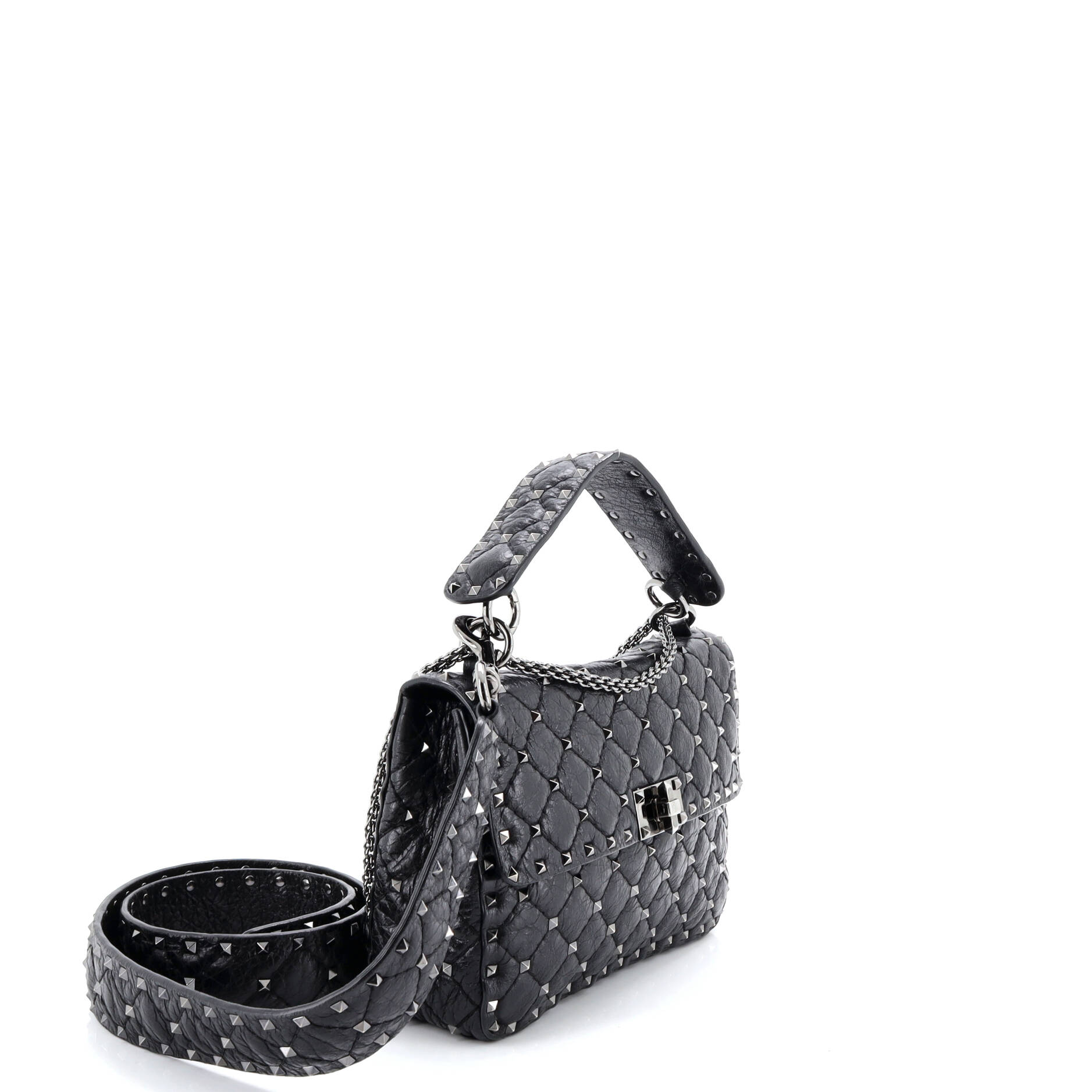 Rockstud Spike Flap Bag Quilted Leather Medium