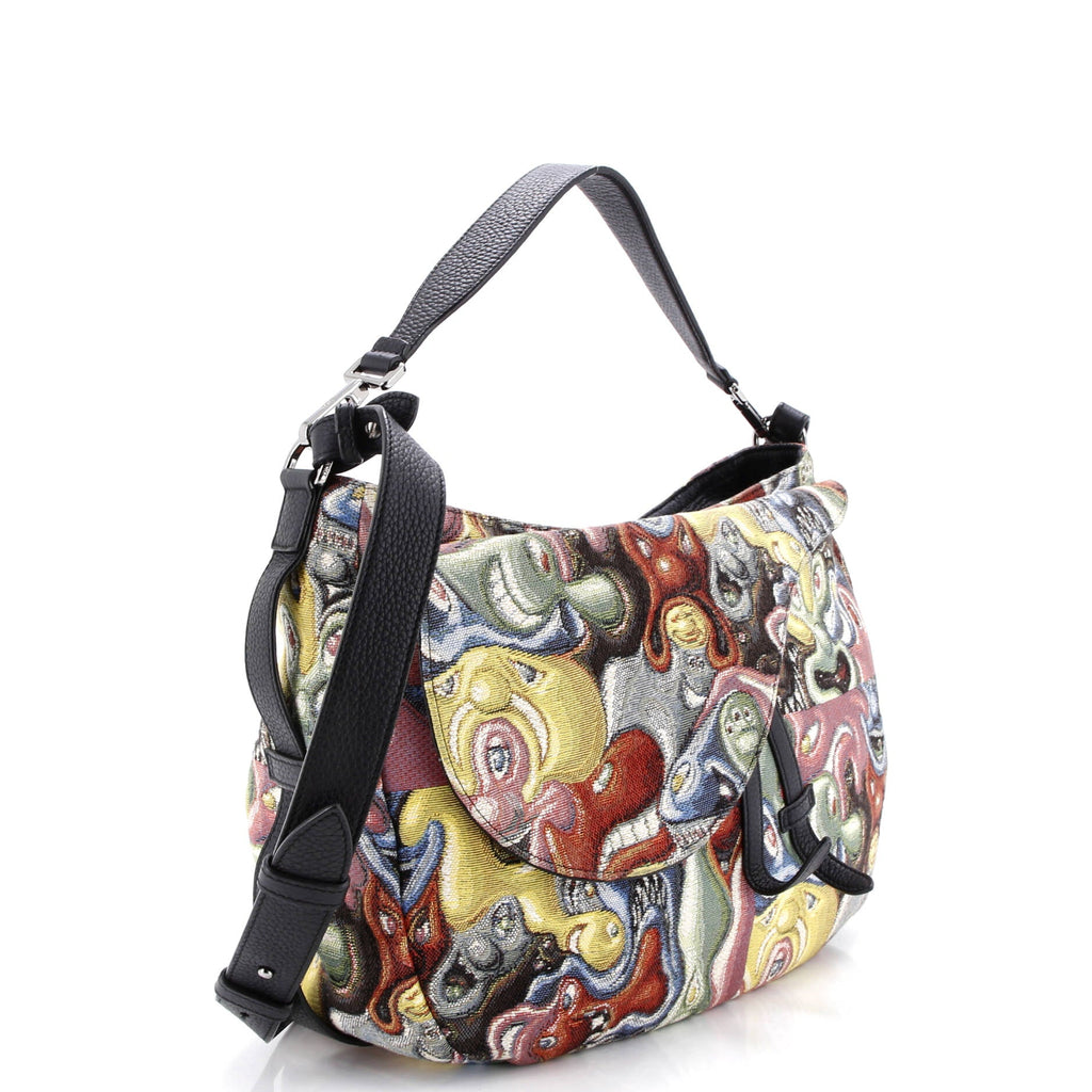 Kenny Scharf Saddle Soft Bag Jacquard Printed Canvas