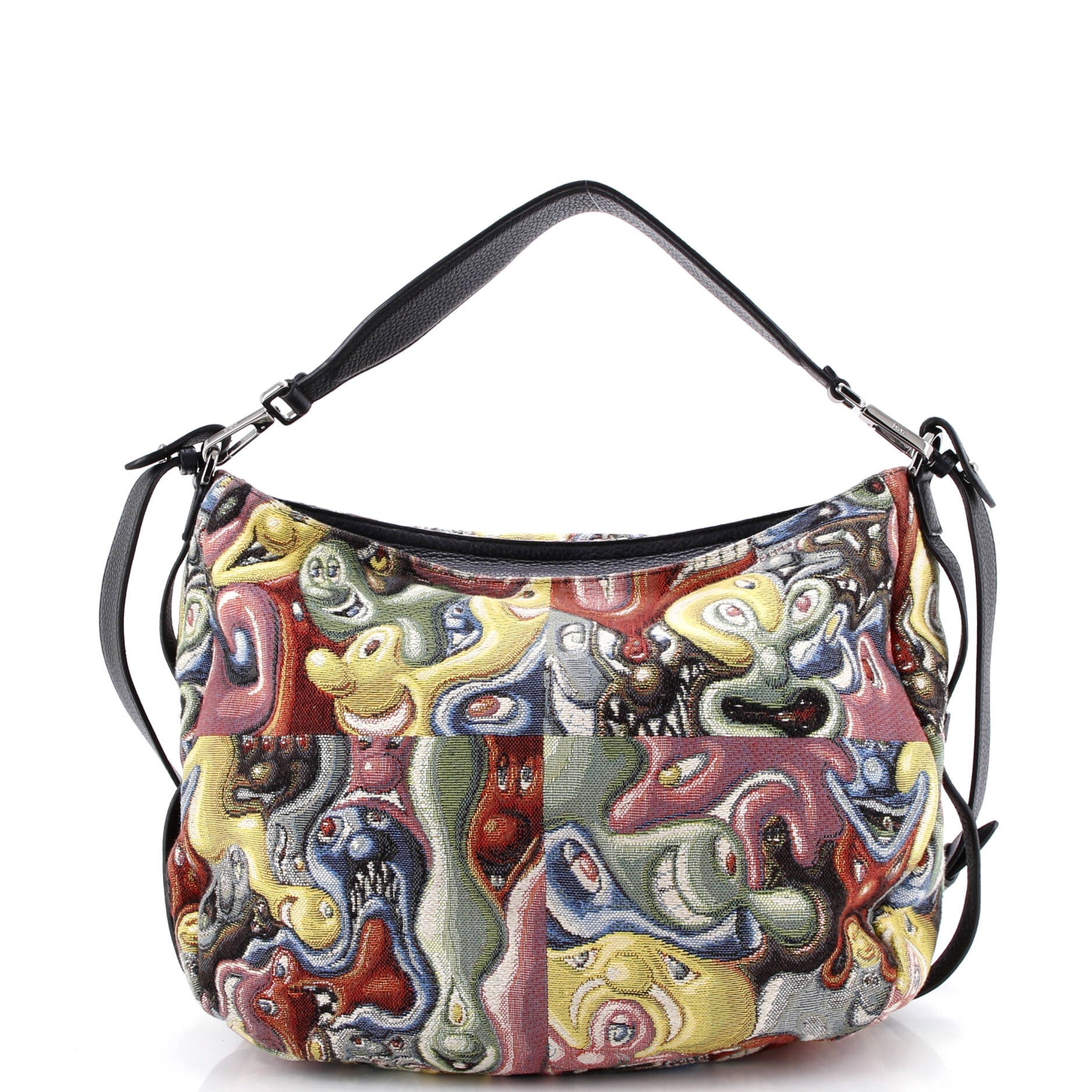 Kenny Scharf Saddle Soft Bag Jacquard Printed Canvas