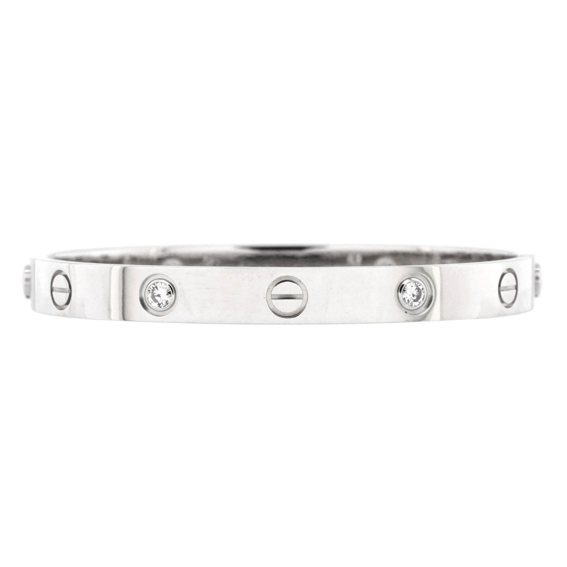 Love 6 Diamond Bracelet 18K White Gold and Diamonds