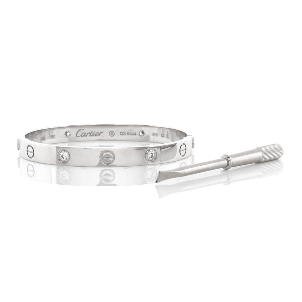 Love 6 Diamond Bracelet 18K White Gold and Diamonds