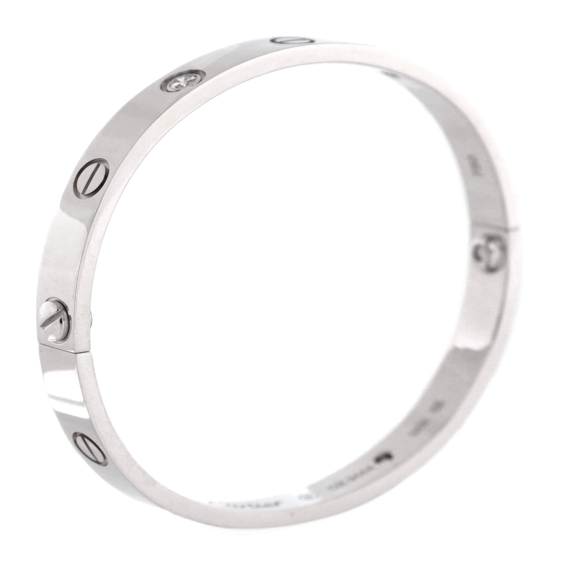 Love 6 Diamond Bracelet 18K White Gold and Diamonds