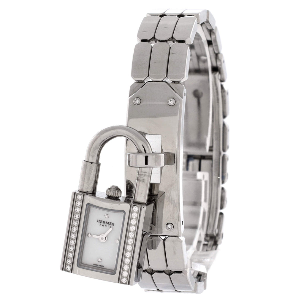 Kelly Quartz Watch Stainless Steel with Diamond Bezel 16
