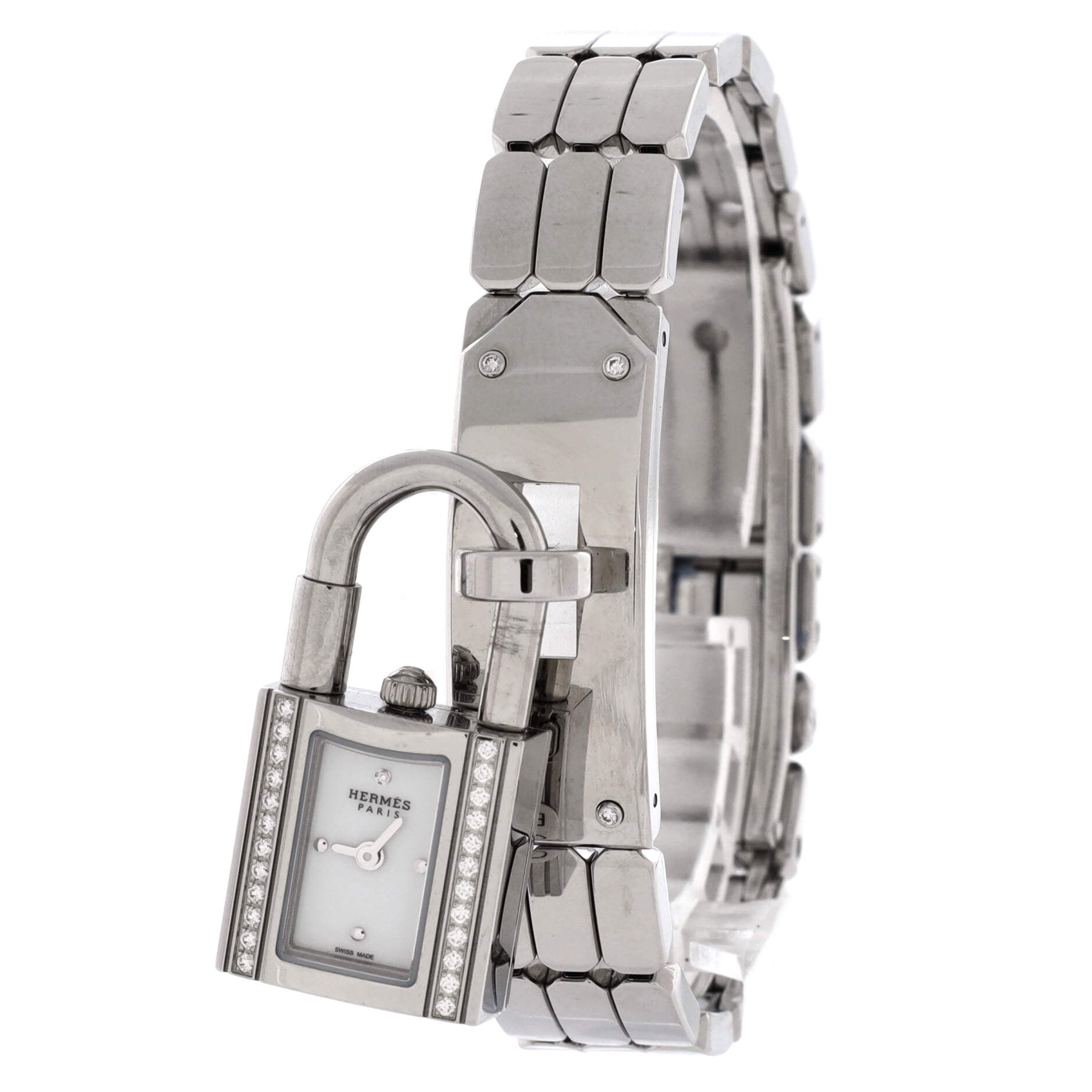 Kelly Quartz Watch Stainless Steel with Diamond Bezel 16
