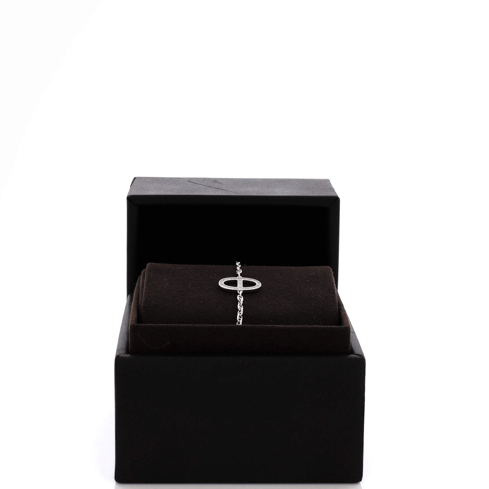 Chaine d'Ancre Contour Bracelet 18K White Gold with Diamonds