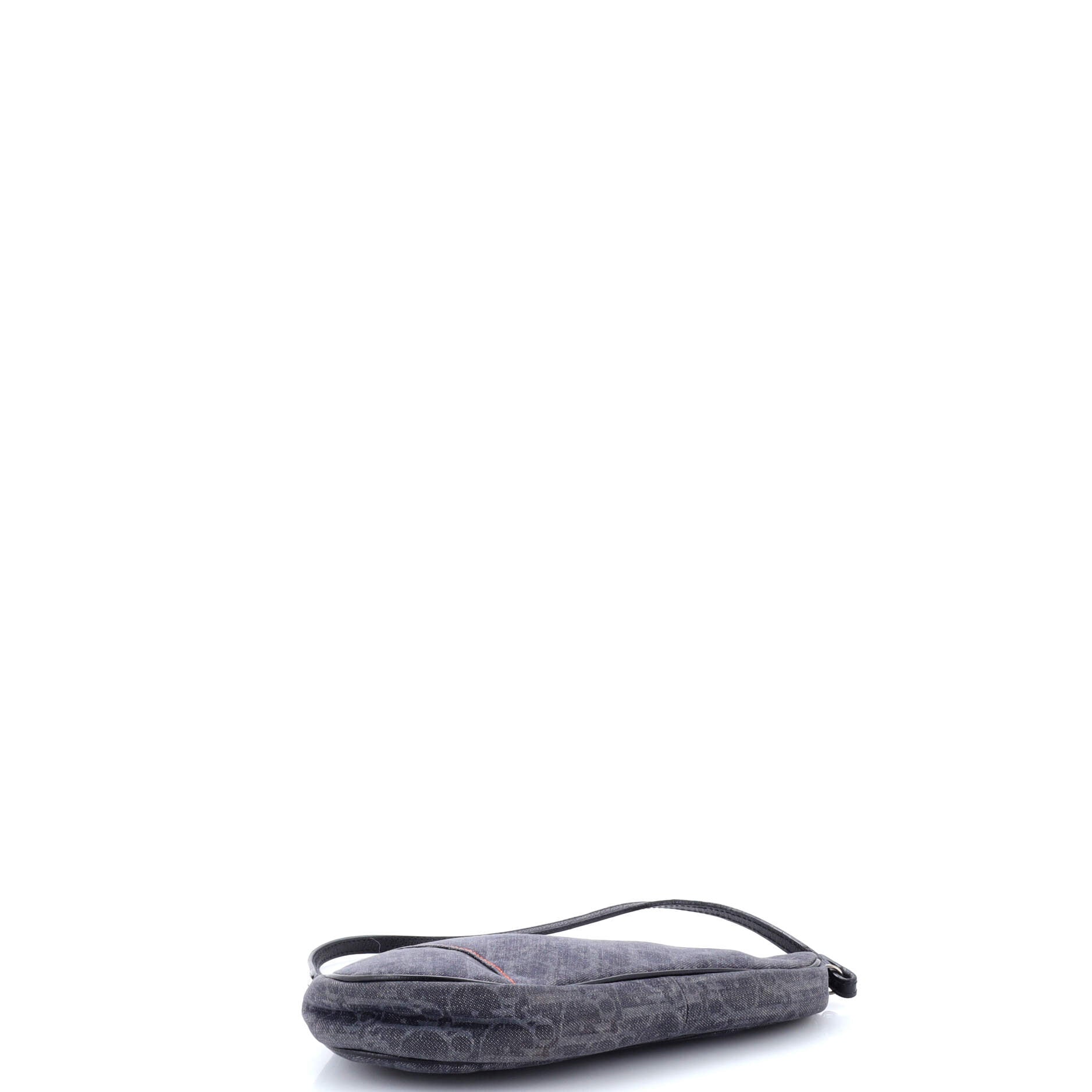 Vintage Saddle Bag Diorissimo Denim Mini