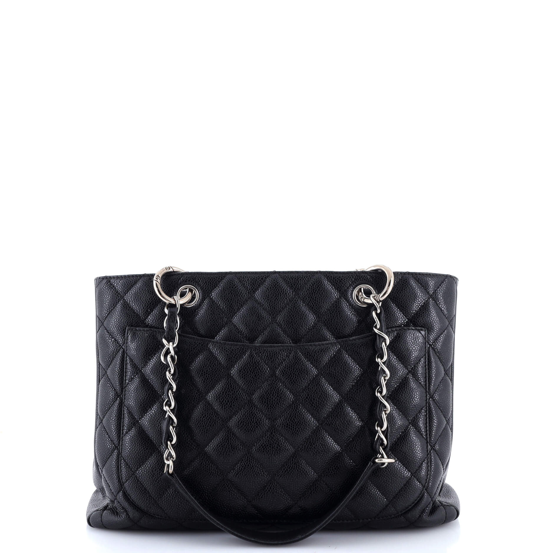 Grand Shopping Tote Quilted Caviar