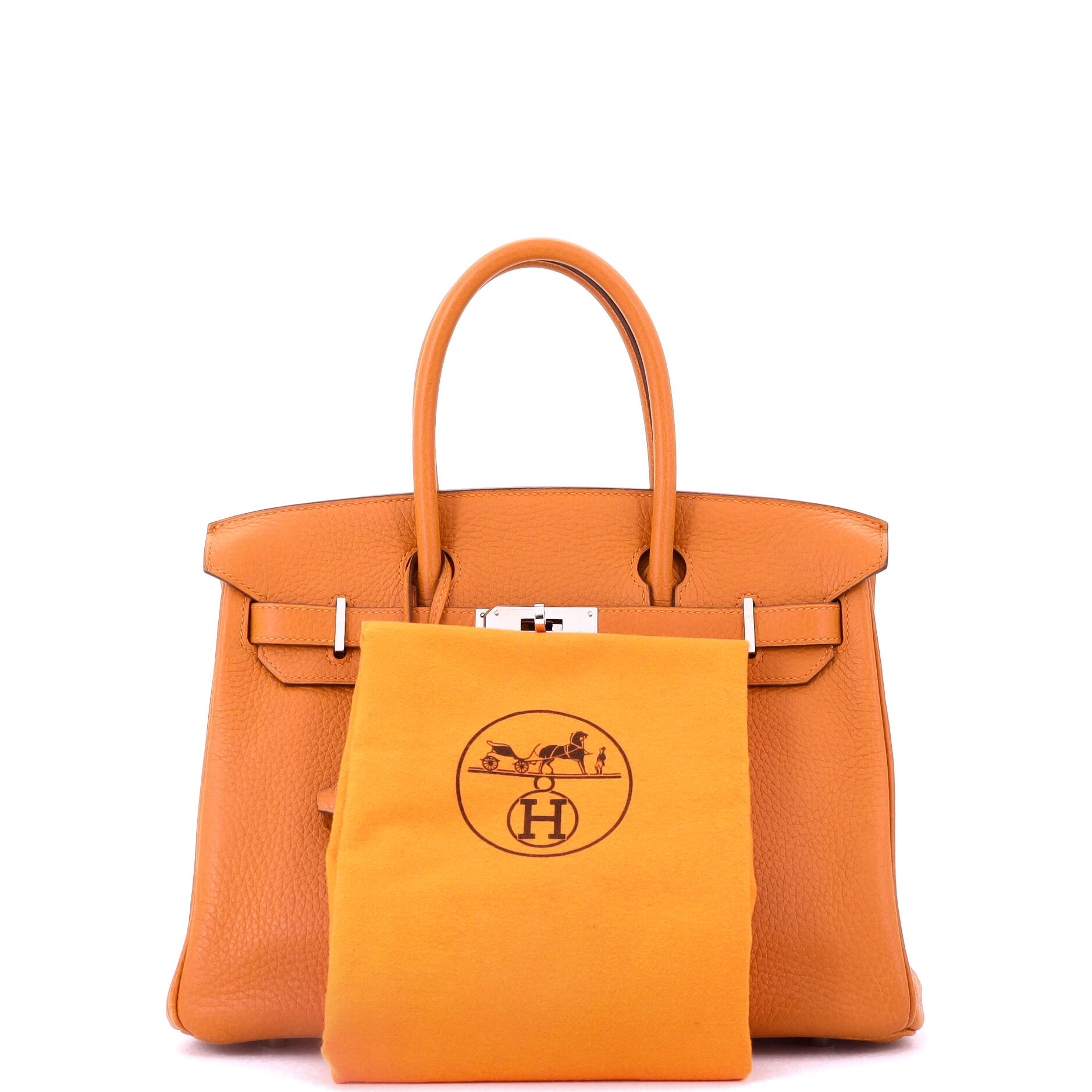 Birkin Handbag Potiron Clemence with Palladium Hardware 30
