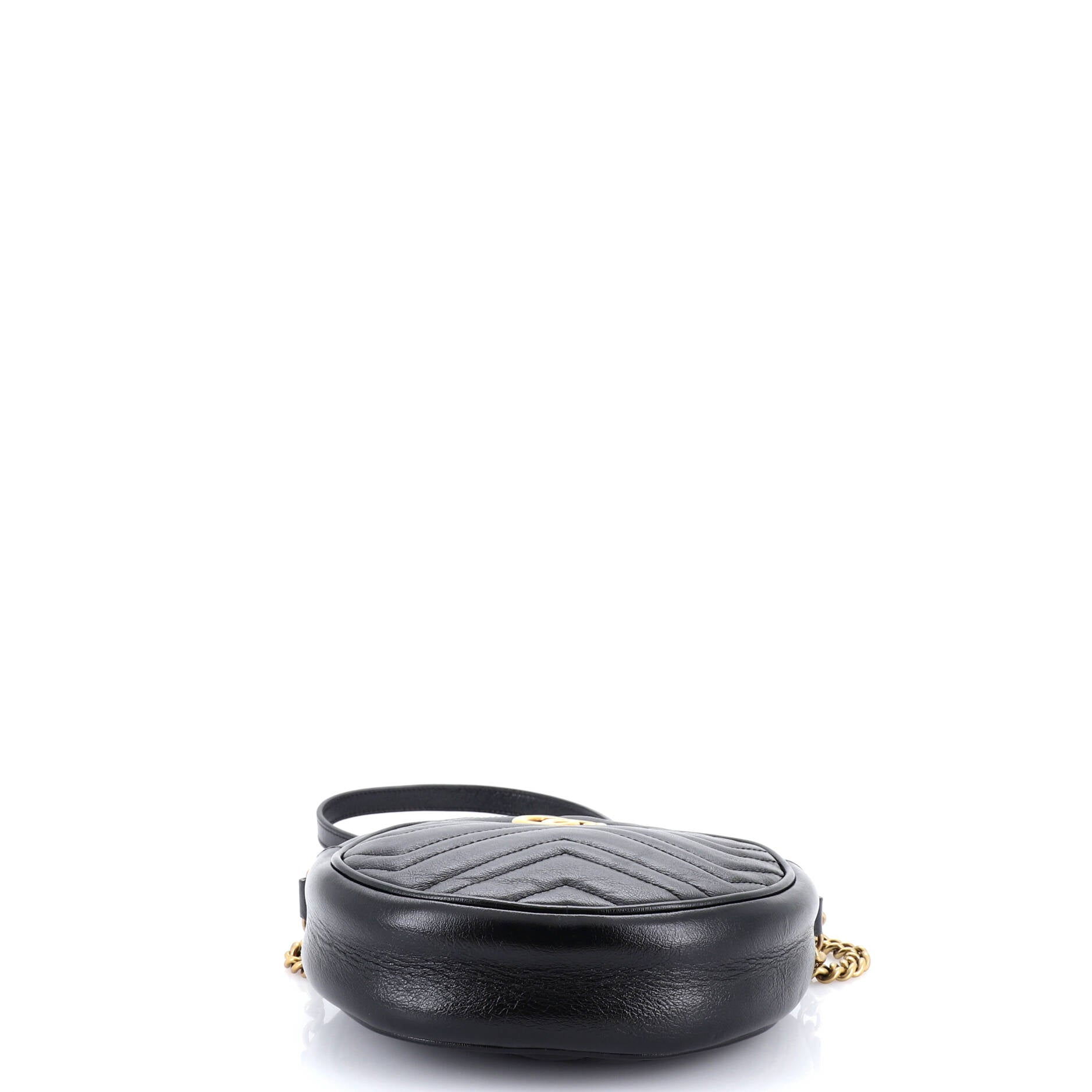 GG Marmont Round Shoulder Bag Matelasse Leather Mini