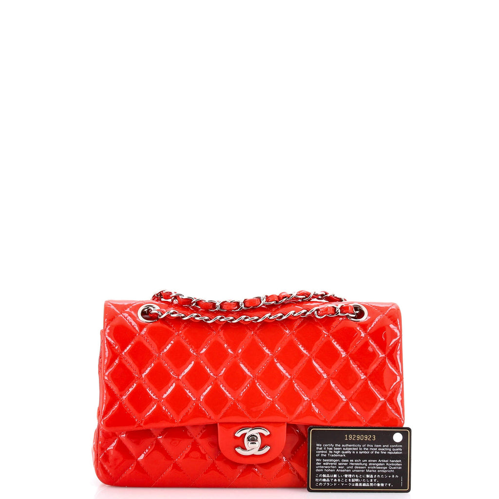 Classic Double Flap Bag Quilted Patent Medium
