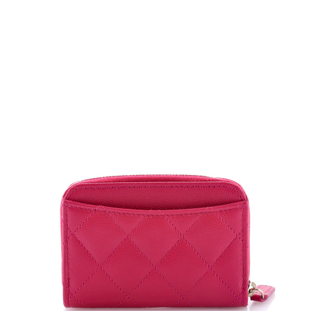 CC Zip Coin Purse Quilted Caviar Small