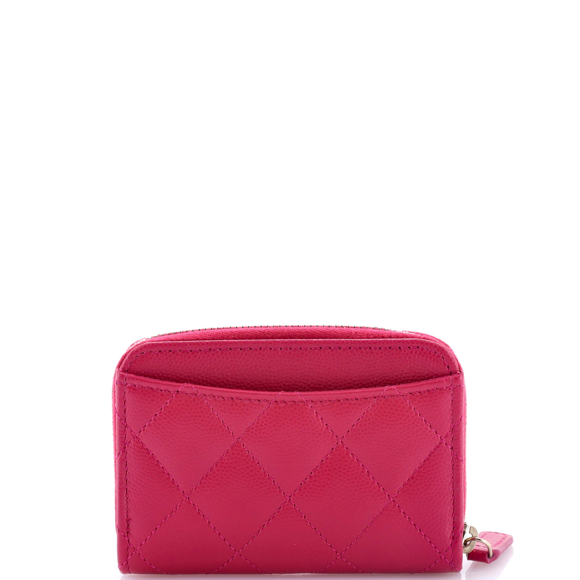 CC Zip Coin Purse Quilted Caviar Small