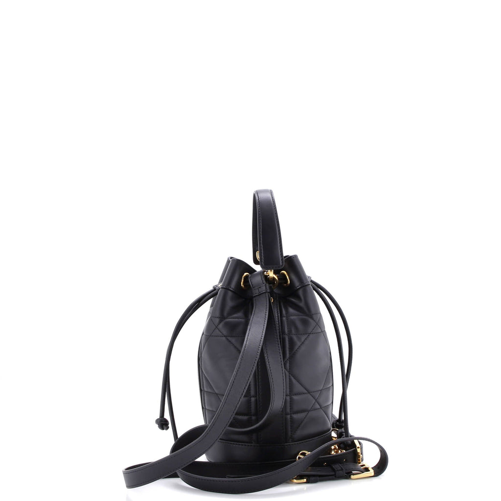 Drawstring Backpack Macrocannage Quilt Calfskin Small