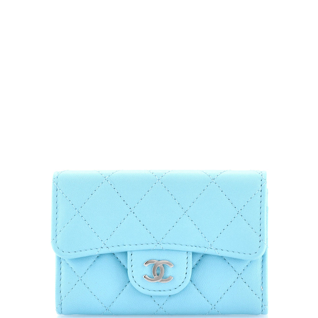 Classic Flap Card Case Quilted Lambskin