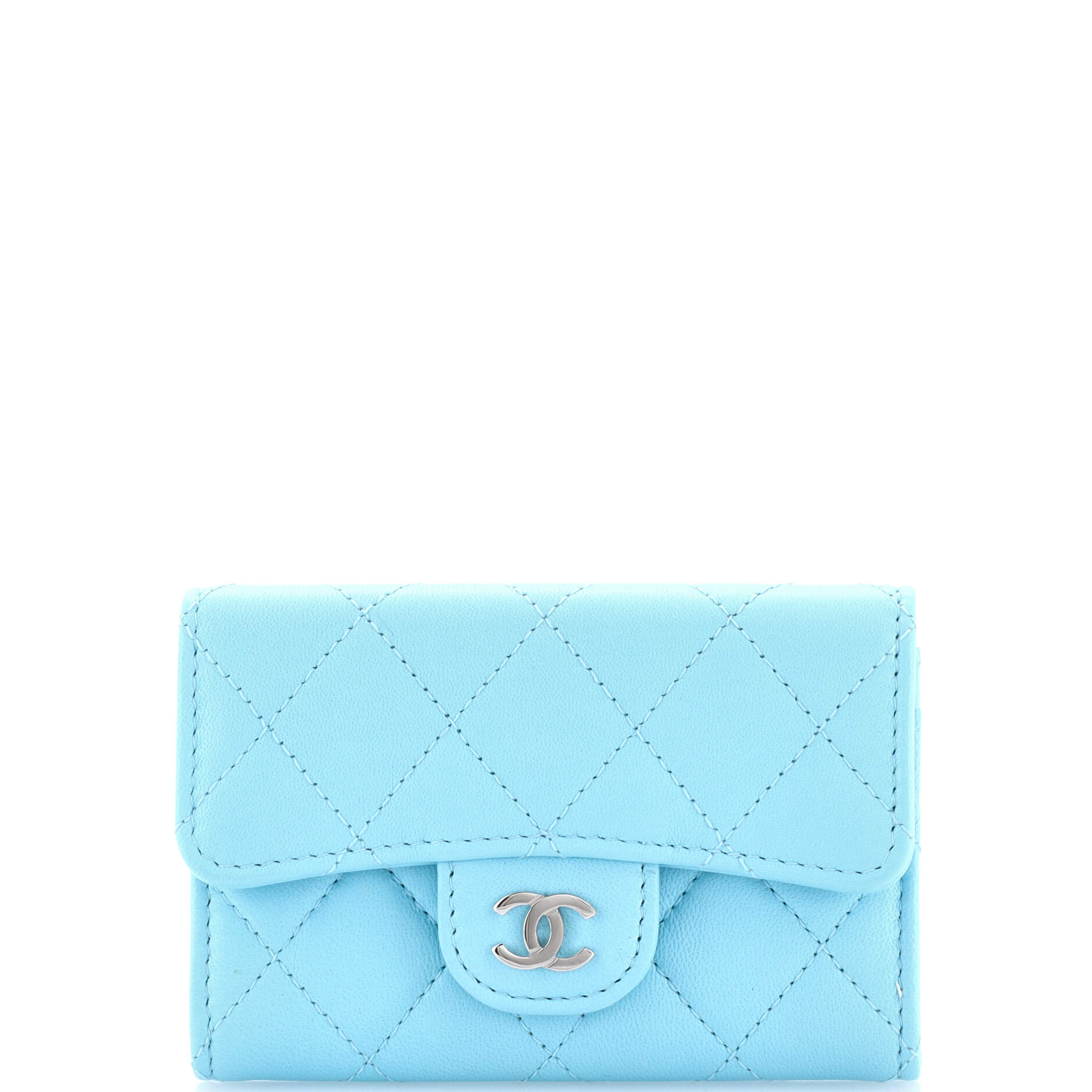 Classic Flap Card Case Quilted Lambskin