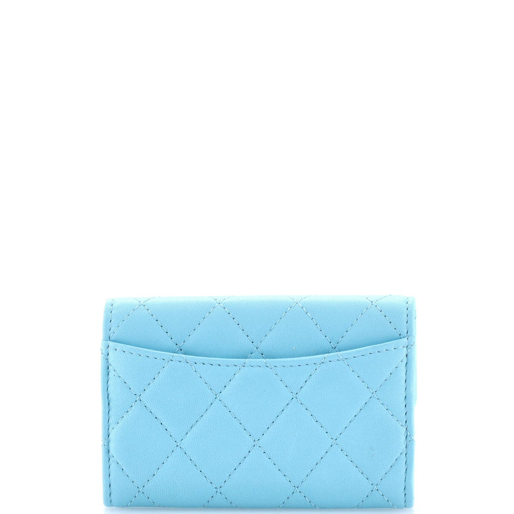 Classic Flap Card Case Quilted Lambskin