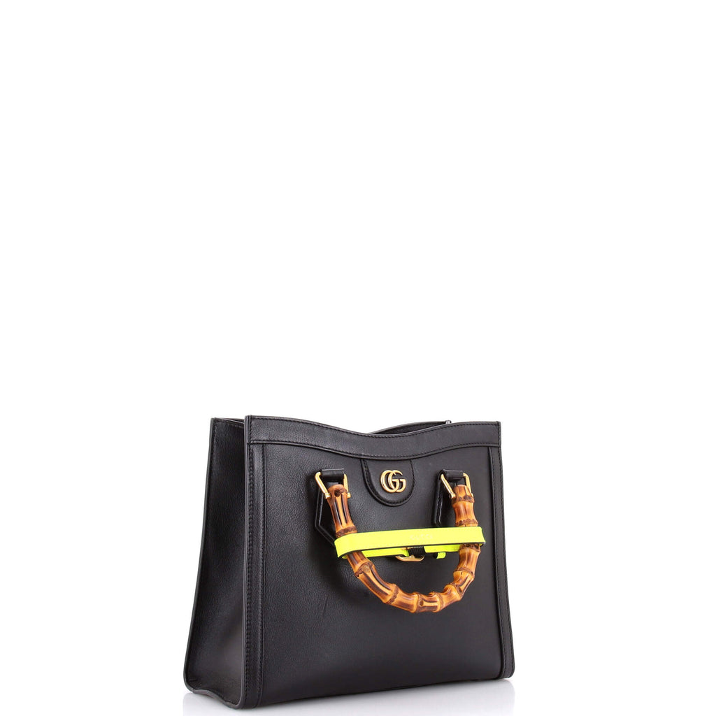 Diana NM Bamboo Handle Tote Leather Small