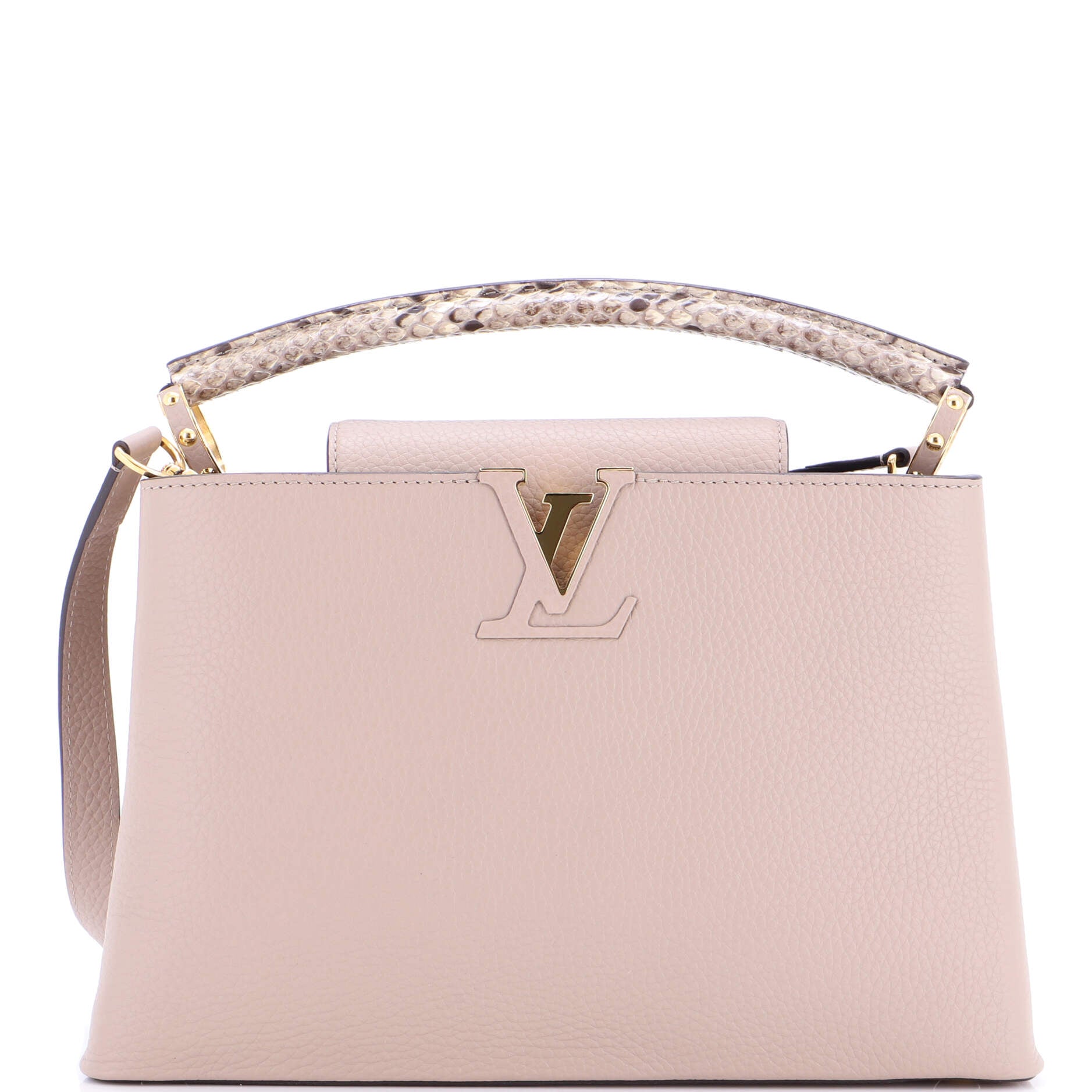 Capucines Bag Leather with Python PM
