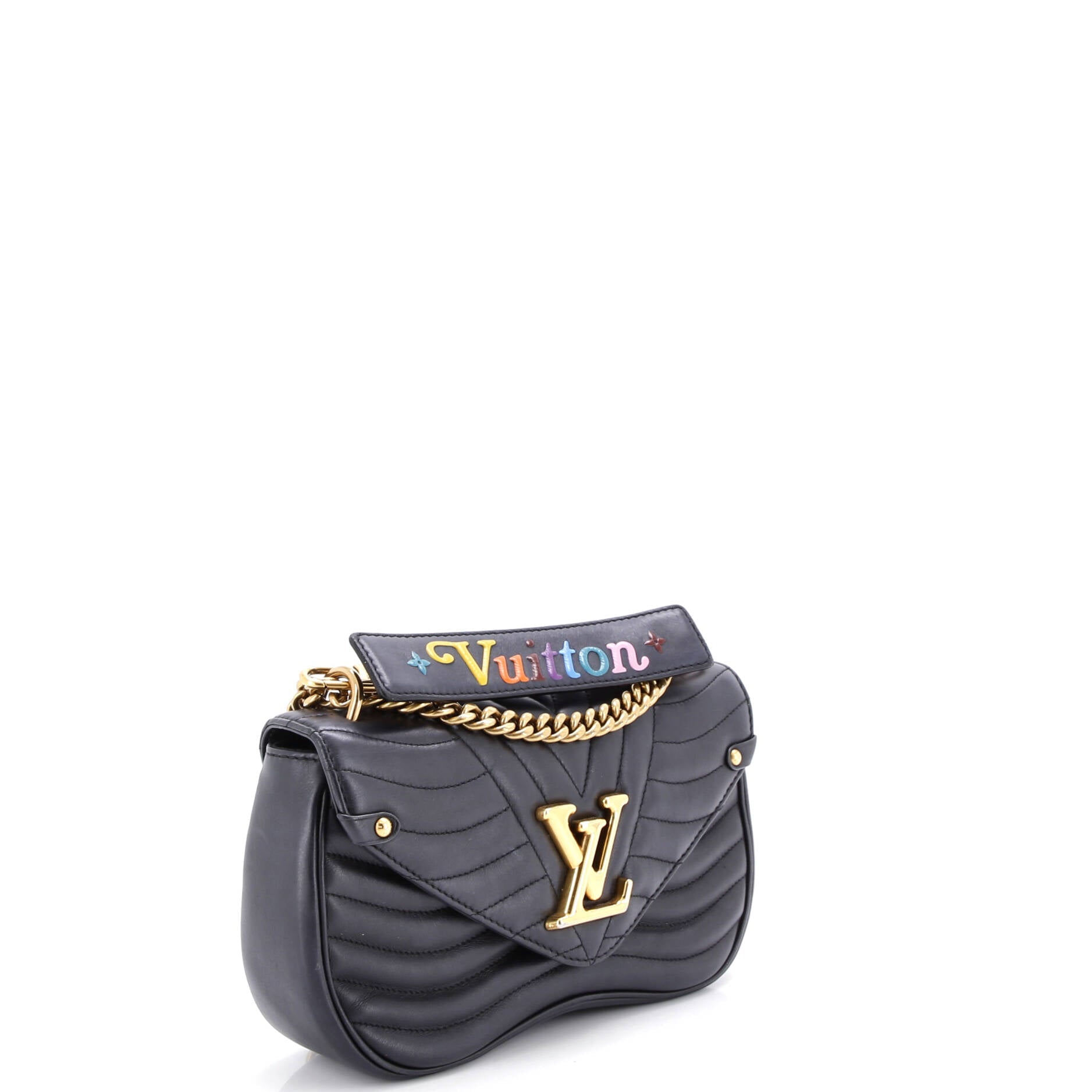 New Wave Chain Bag Quilted Leather MM