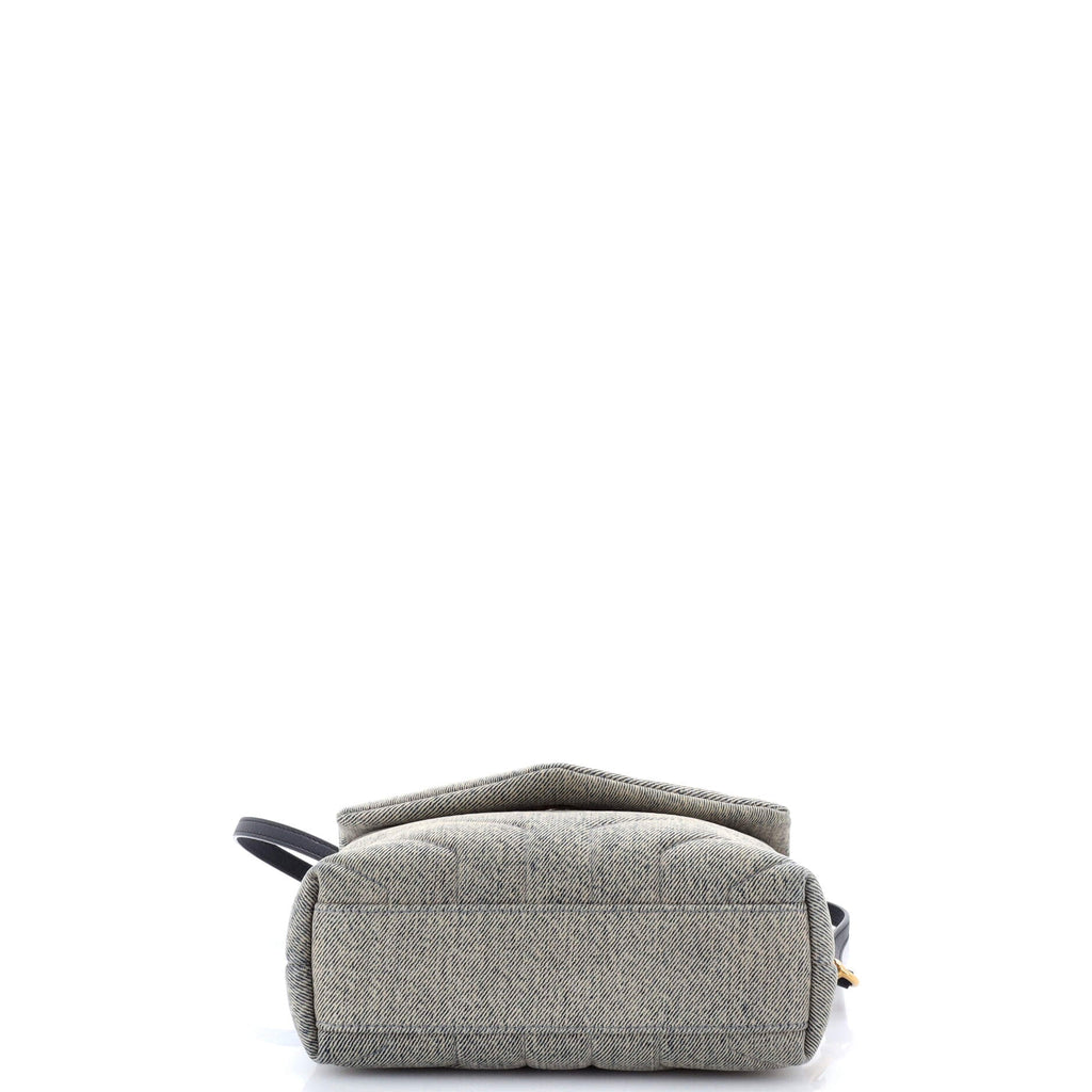 Loulou Shoulder Bag Matelasse Chevron Denim Toy