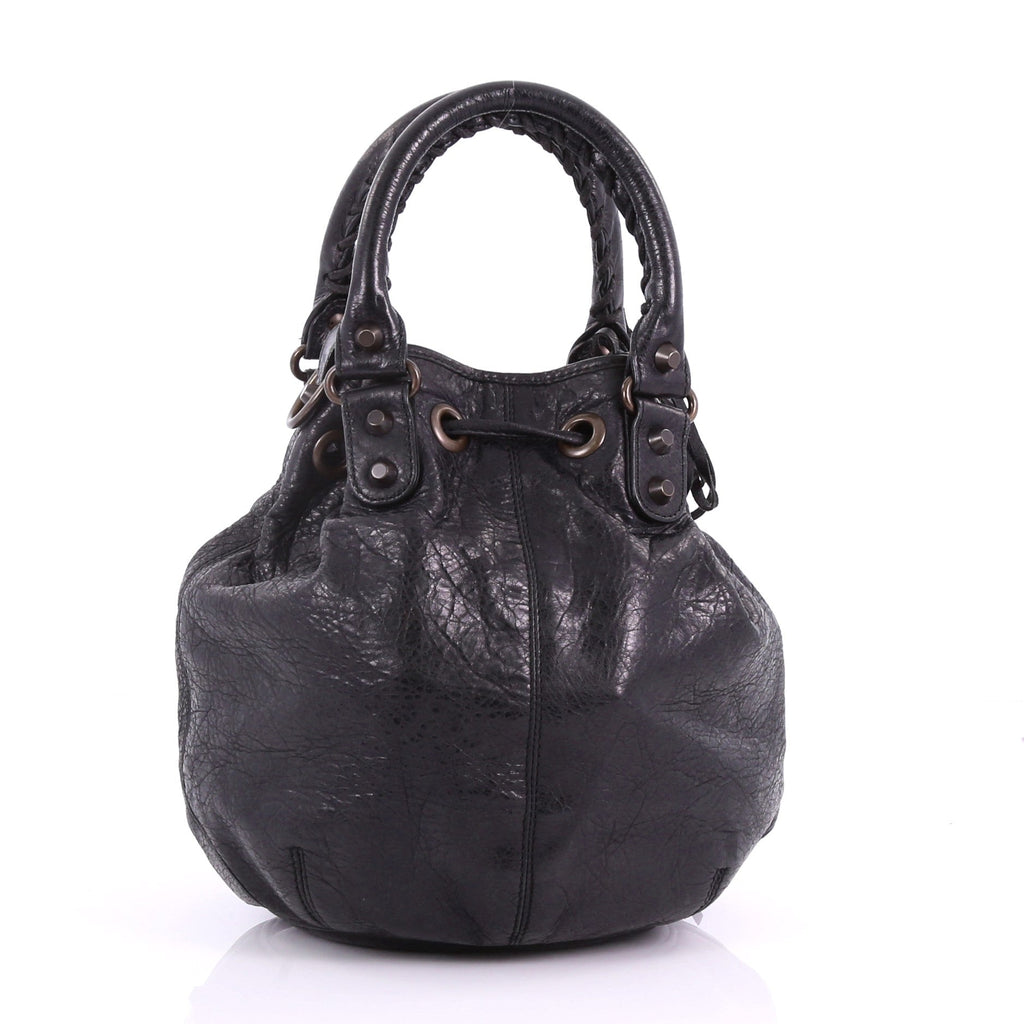 Pom Pon Classic Studs Handbag Leather Mini