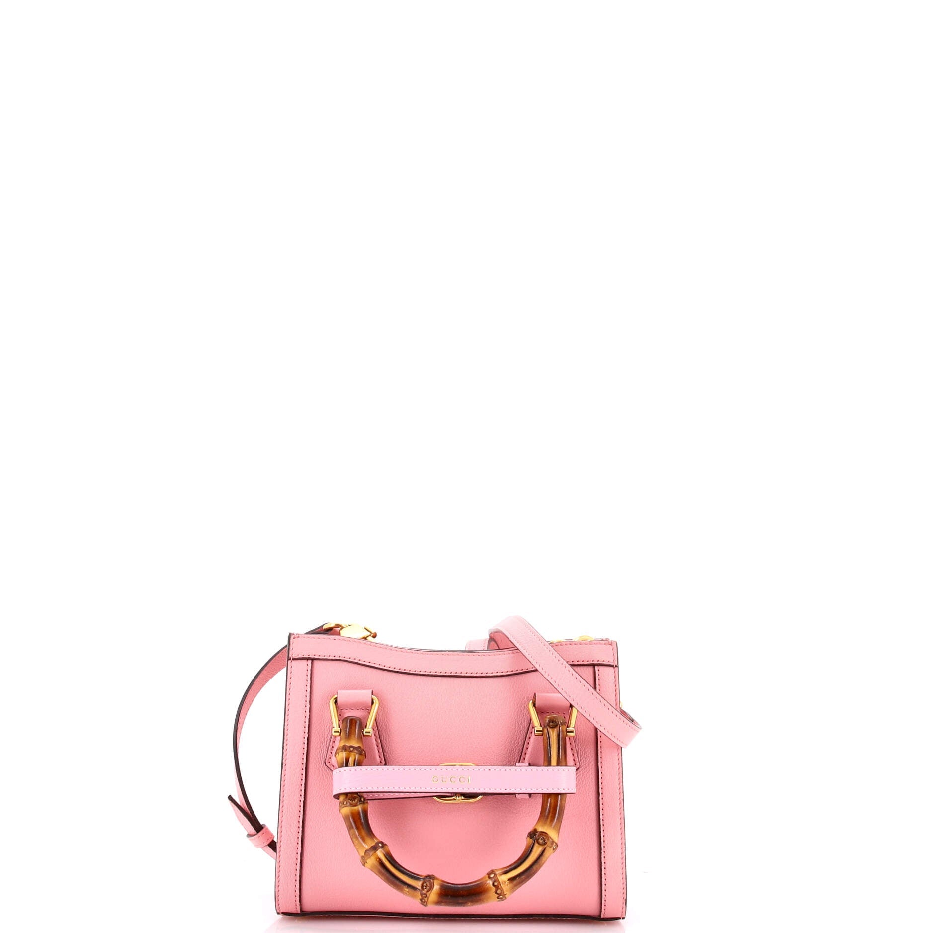 Diana NM Bamboo Handle Tote Leather Mini